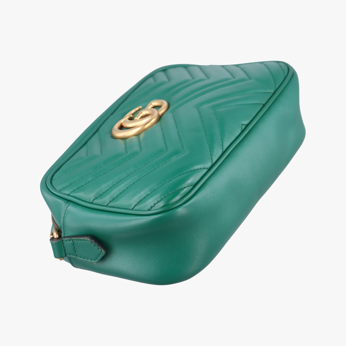 Pre-owned Gucci GG Marmont Green Leather 447632 shoulderbag | stylenewstar