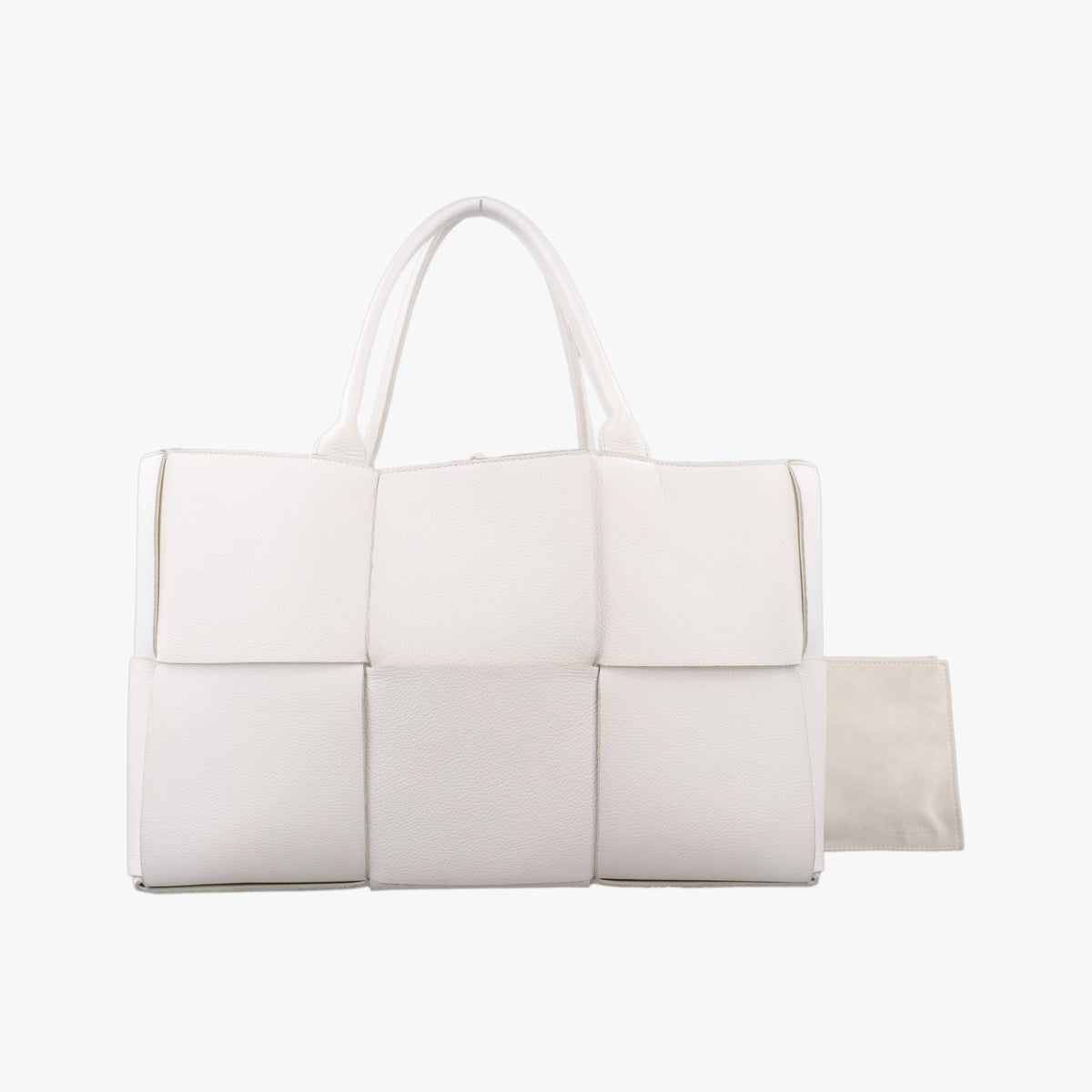 Pre-owned Bottega Veneta The Arcotote White lambskin  handbag | stylenewstar