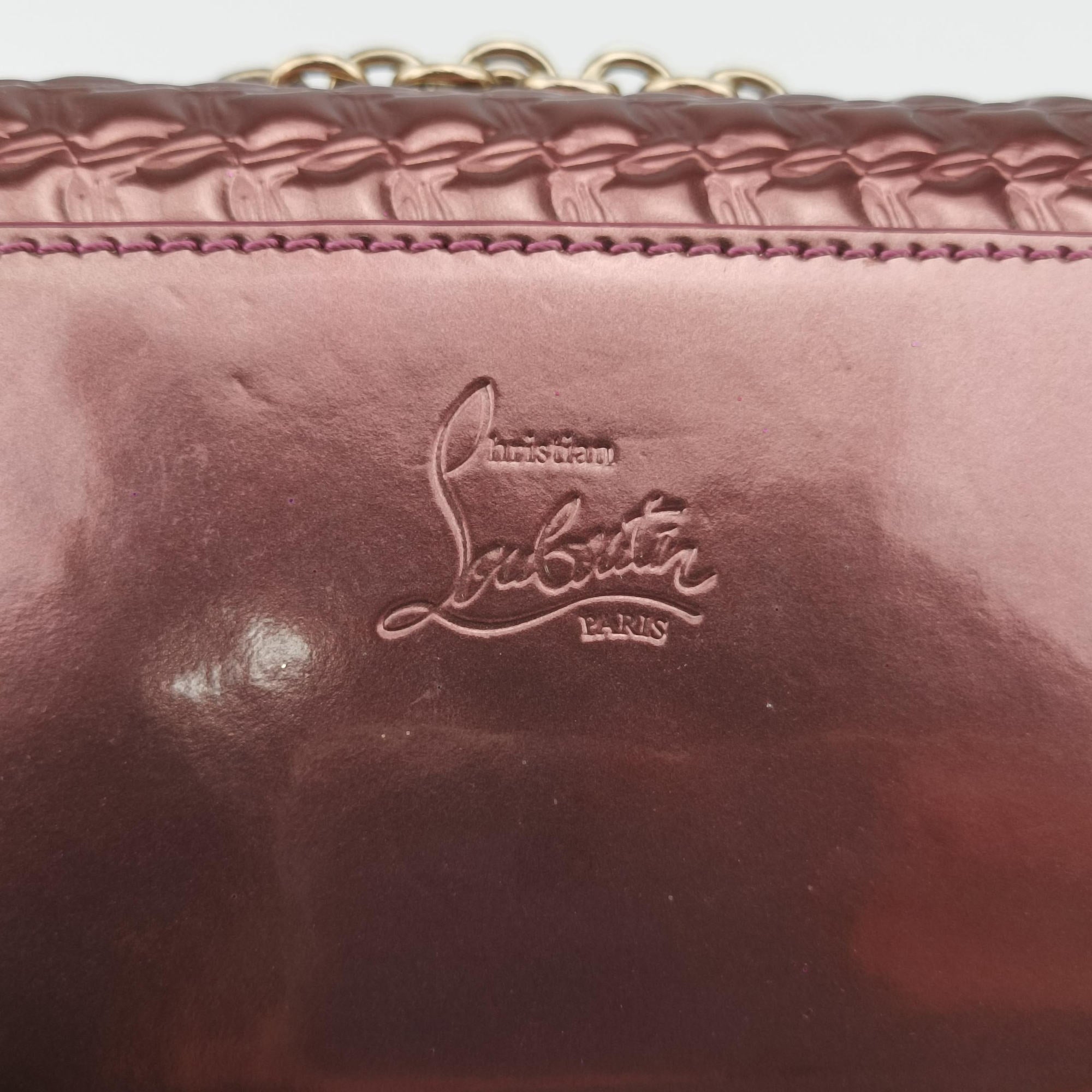 Vintage Christian Louboutin Sweet Charity Scarabe Spike Pink Patent  shoulderbag | stylenewstar
