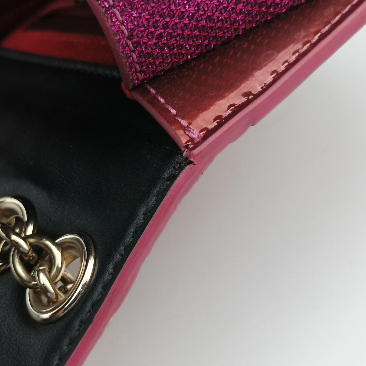 Vintage Christian Louboutin Sweet Charity Scarabe Spike Pink Patent  shoulderbag | stylenewstar