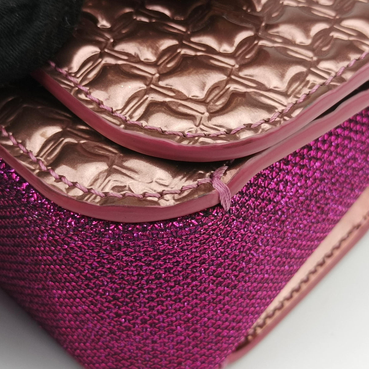 Vintage Christian Louboutin Sweet Charity Scarabe Spike Pink Patent  shoulderbag | stylenewstar