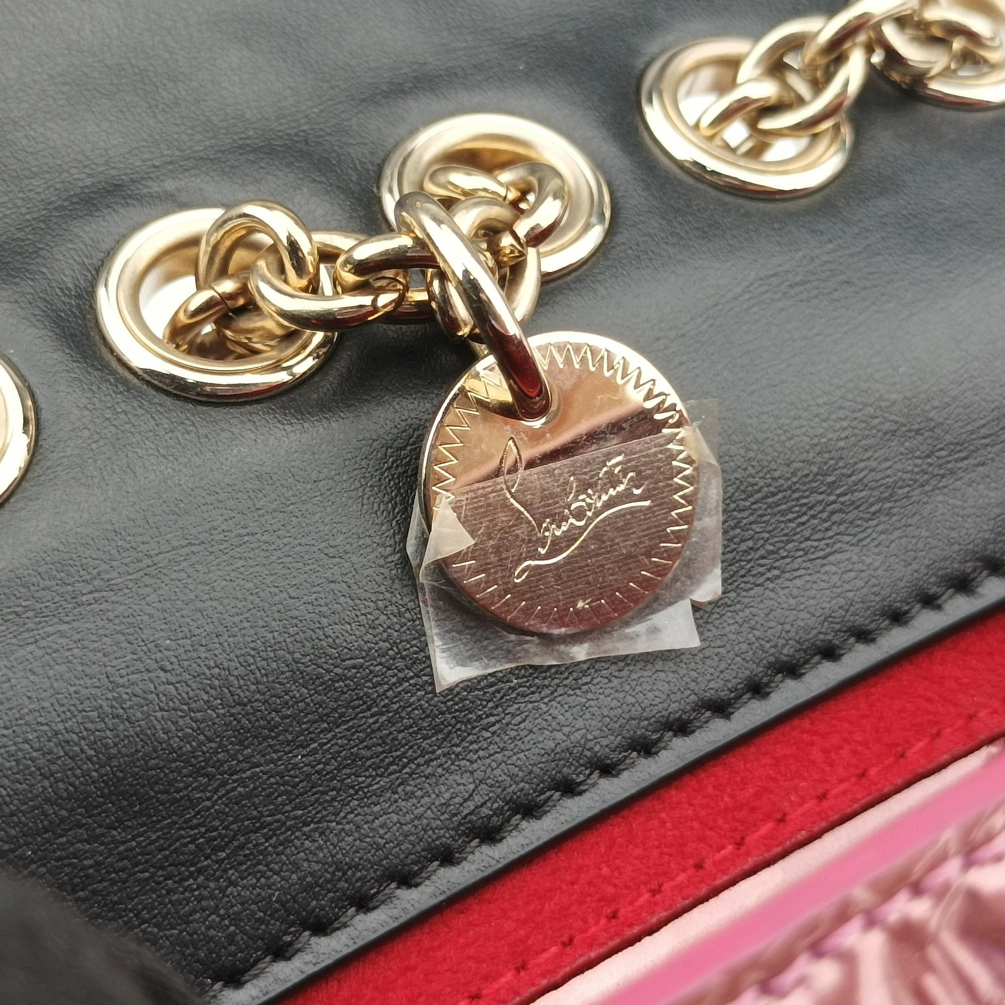 Vintage Christian Louboutin Sweet Charity Scarabe Spike Pink Patent  shoulderbag | stylenewstar