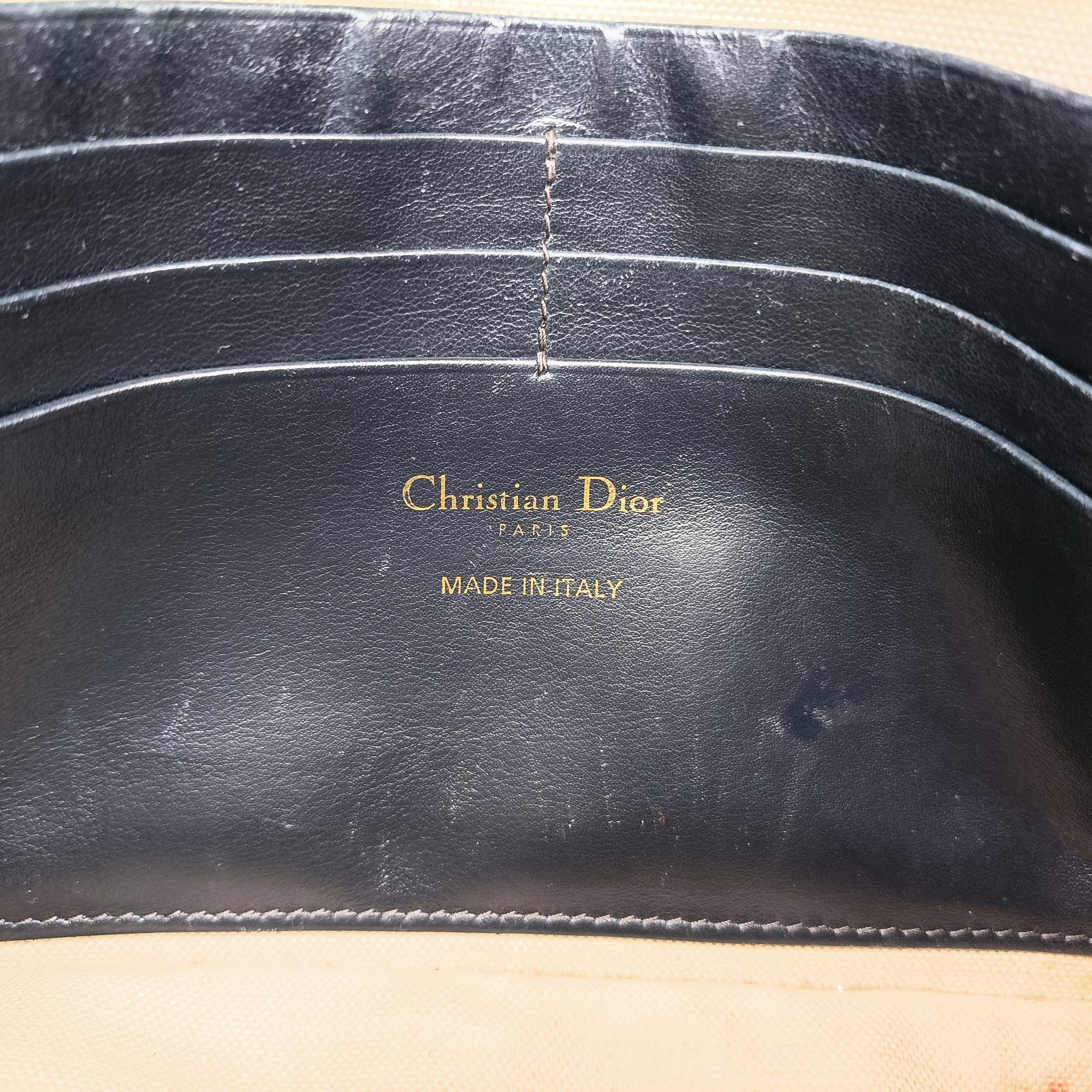 Pre-owned Christian Dior Saddle Navy×Gray jacquard×Leather  shoulderbag | stylenewstar