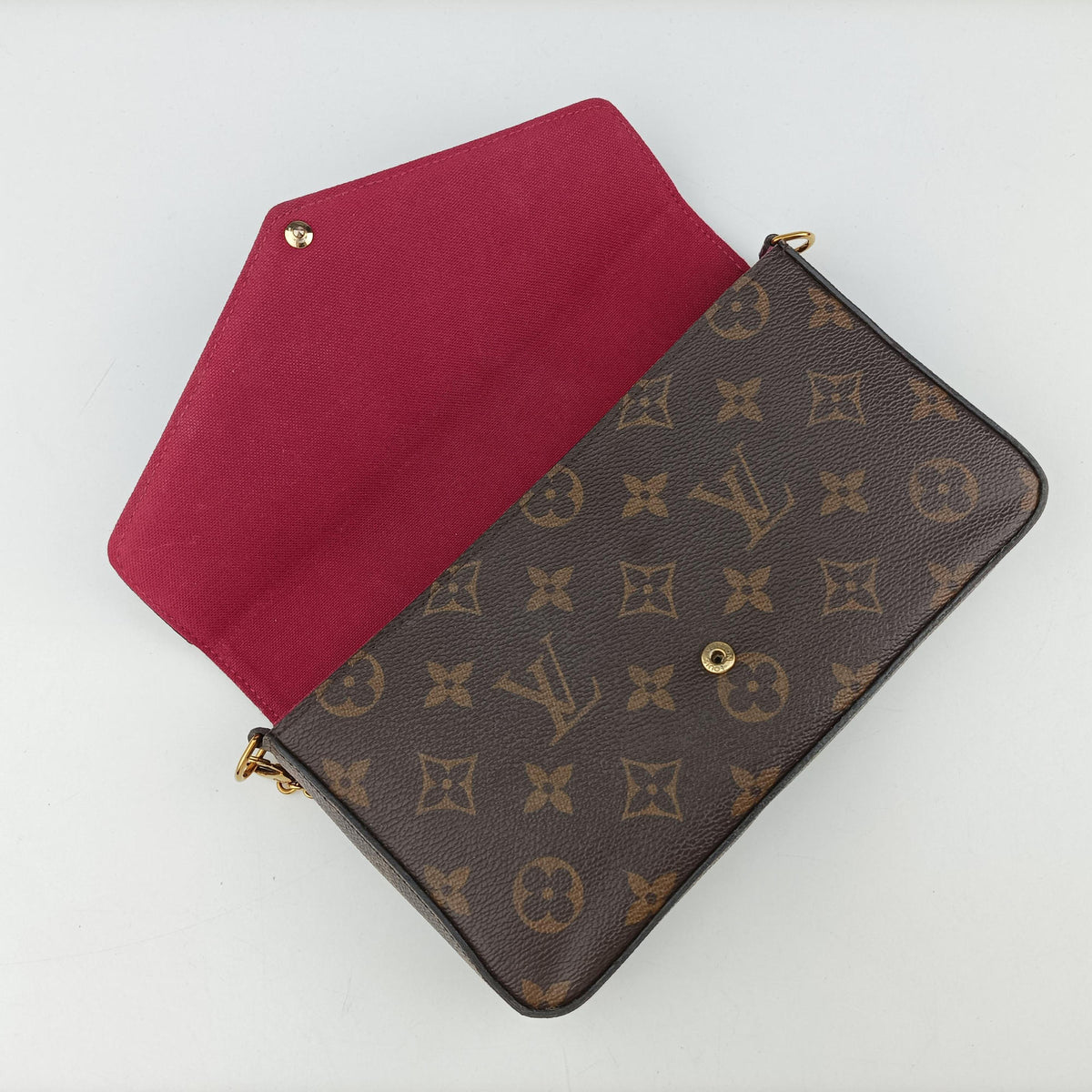 Pre-owned Louis Vuitton Pochette Felicie Brown Monogram Canvas M61276 shoulderbag | stylenewstar