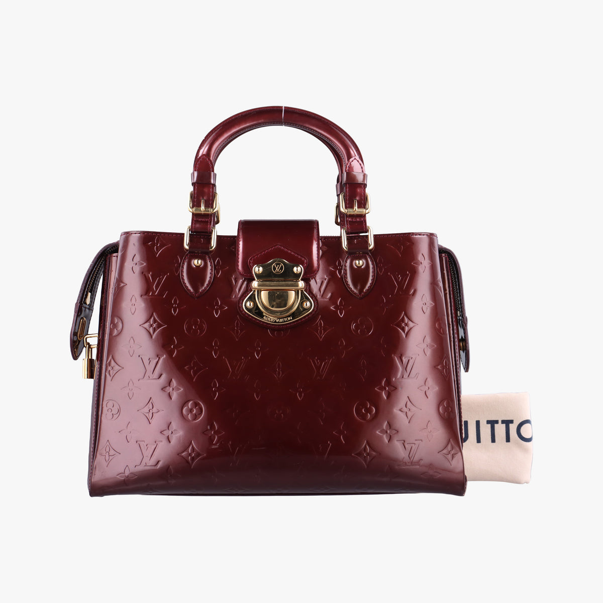 Pre-owned Louis Vuitton MELROSE AVENUE AMARANTE Vernis M93757 handbag | stylenewstar