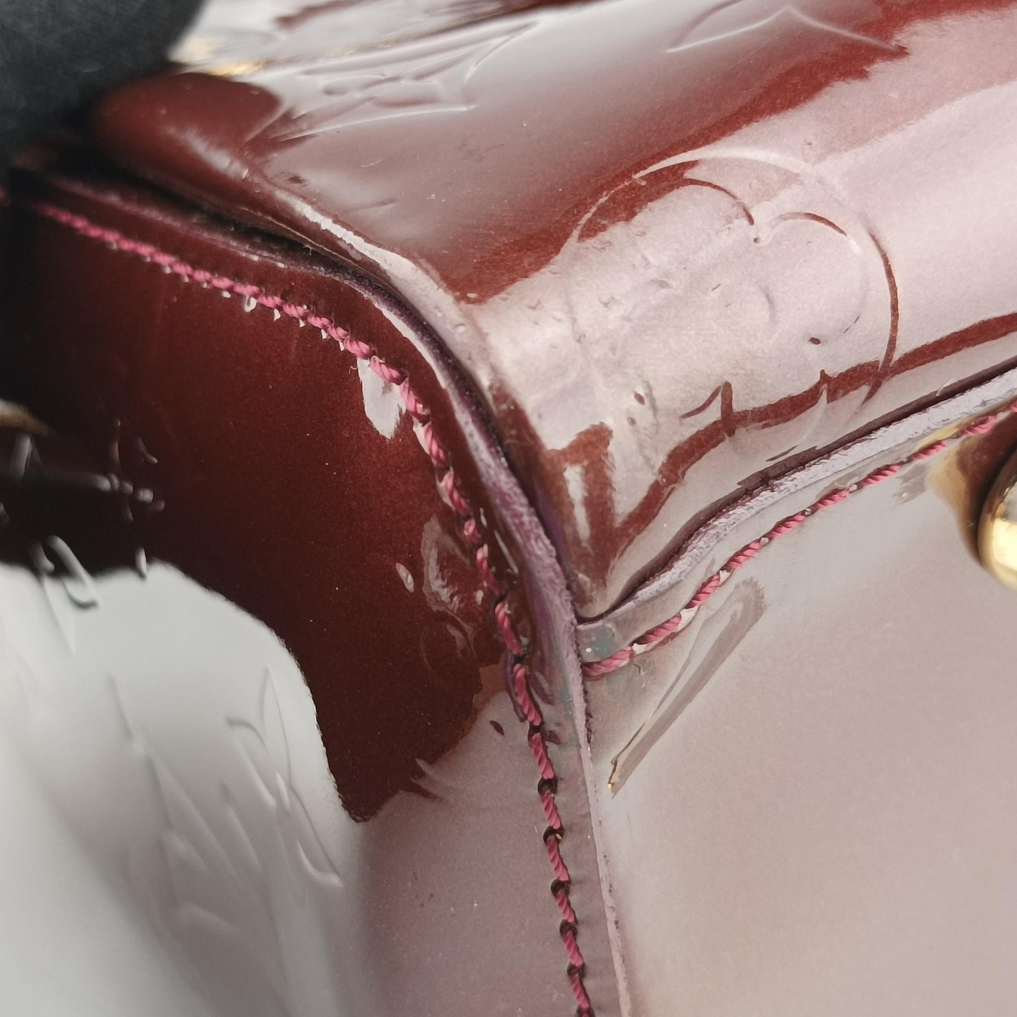 Pre-owned Louis Vuitton MELROSE AVENUE AMARANTE Vernis M93757 handbag | stylenewstar