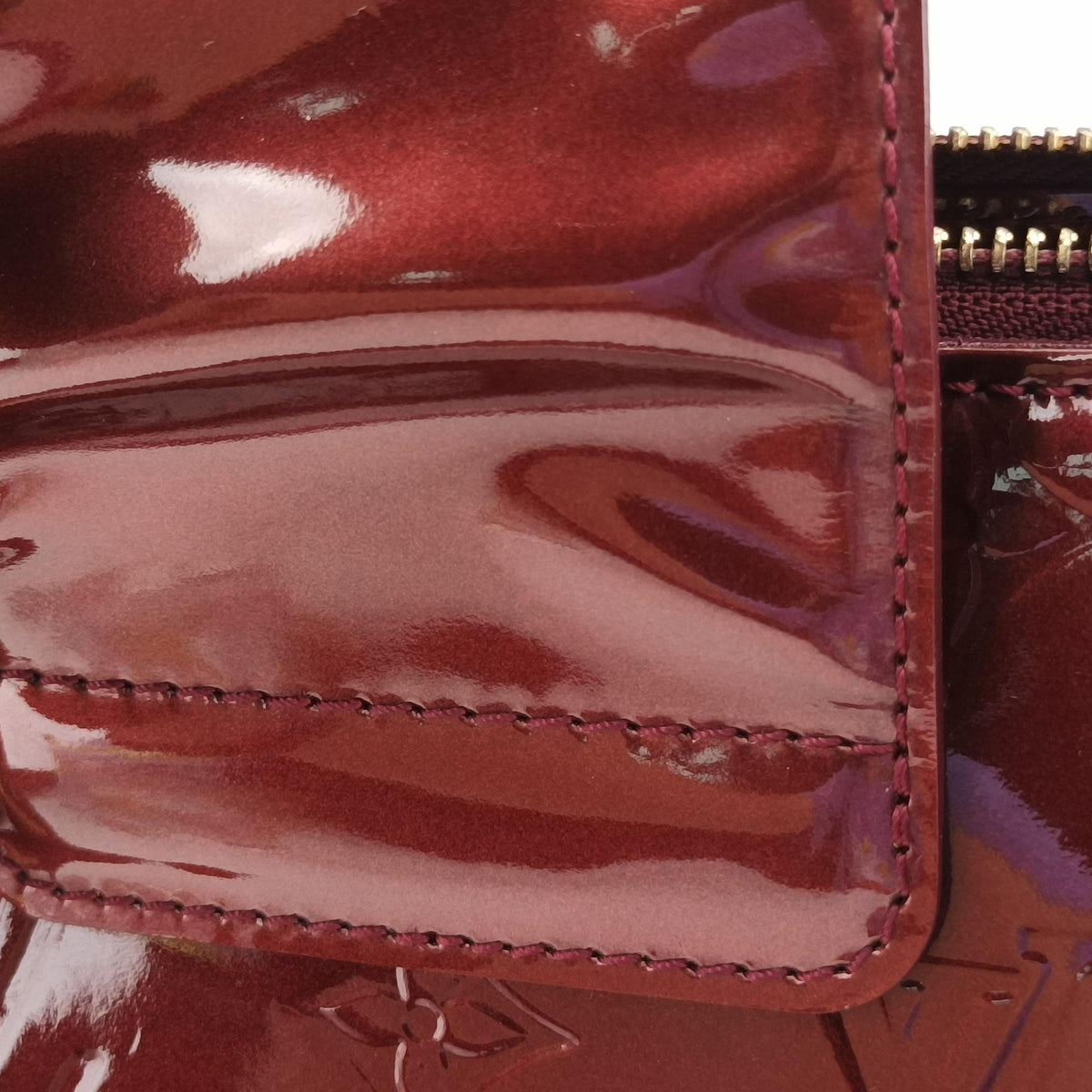 Pre-owned Louis Vuitton MELROSE AVENUE AMARANTE Vernis M93757 handbag | stylenewstar