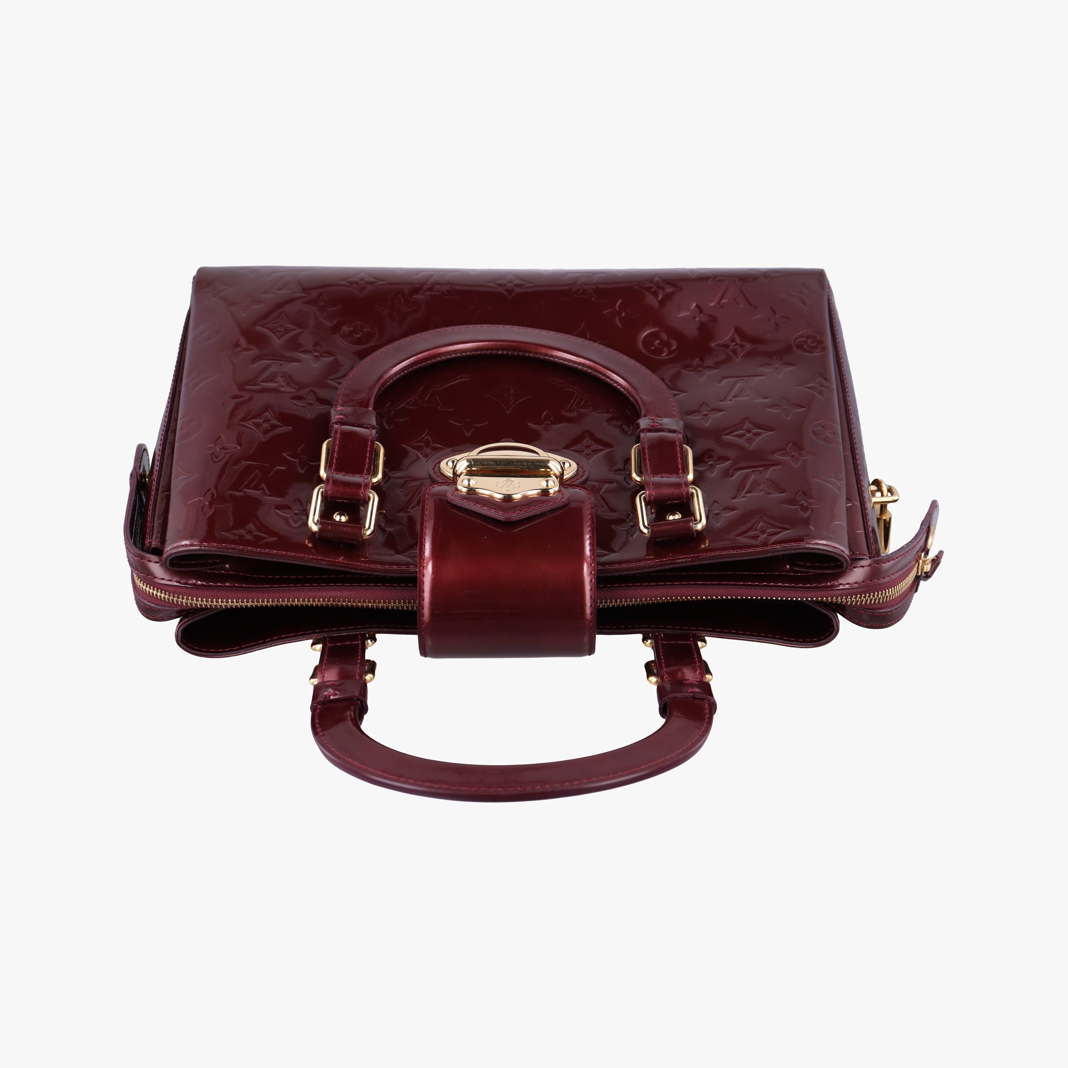 Pre-owned Louis Vuitton MELROSE AVENUE AMARANTE Vernis M93757 handbag | stylenewstar