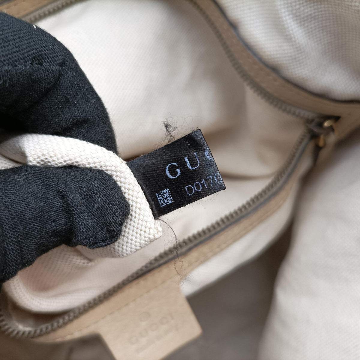 Pre-owned Gucci Miss GG Hobo beige×White canvas×leather 326514 shoulderbag | stylenewstar