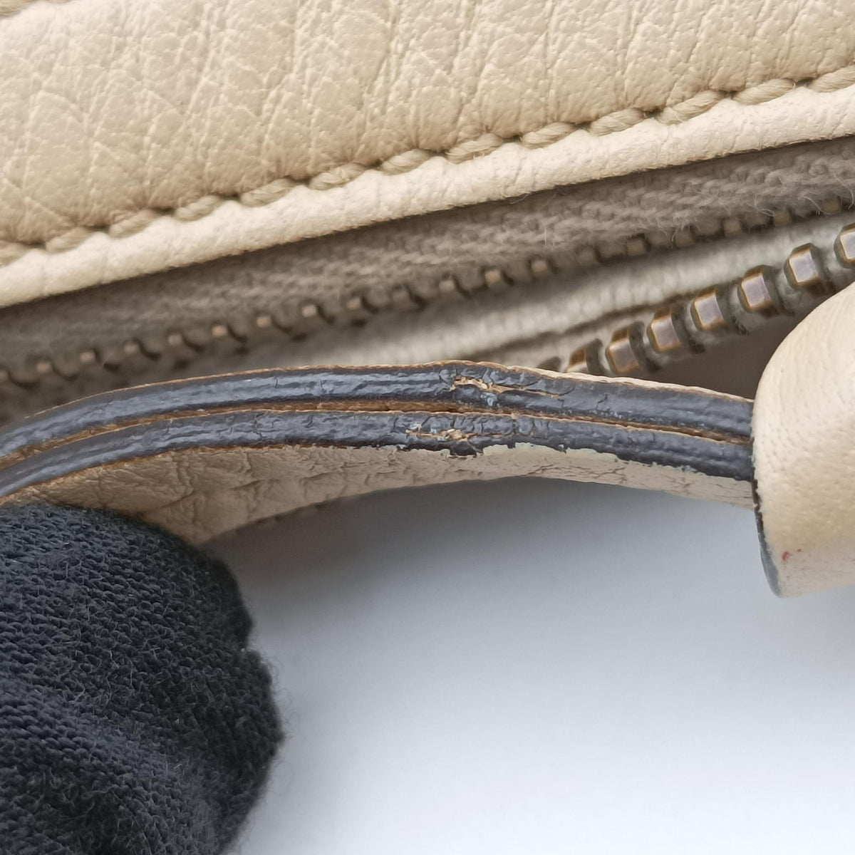 Pre-owned Gucci Miss GG Hobo beige×White canvas×leather 326514 shoulderbag | stylenewstar