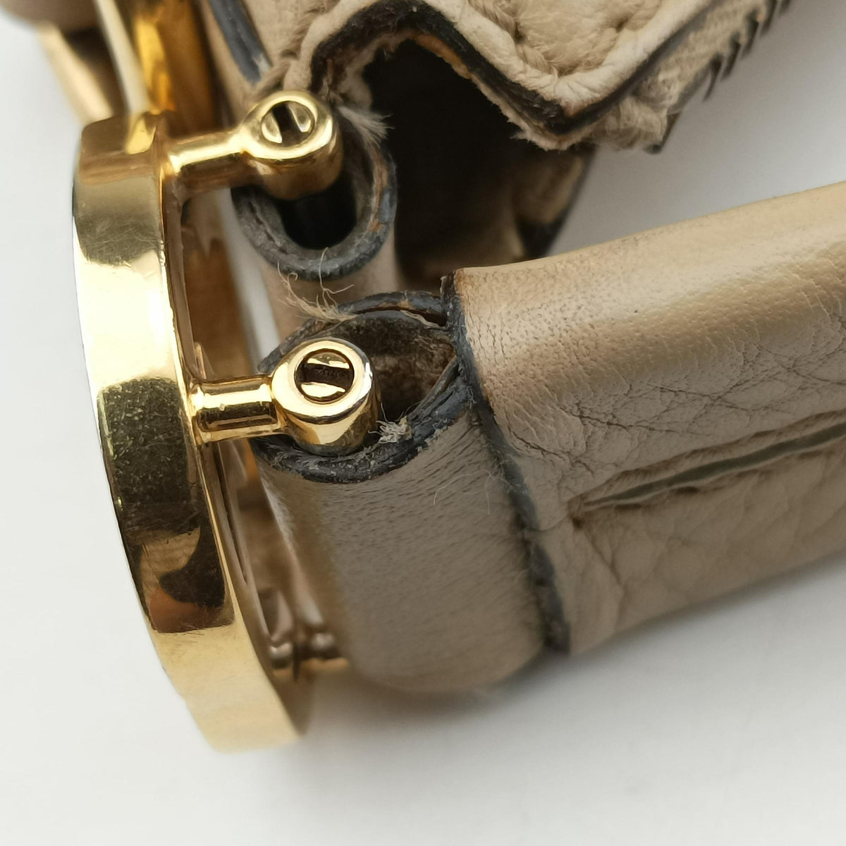 Pre-owned Gucci Miss GG Hobo beige×White canvas×leather 326514 shoulderbag | stylenewstar