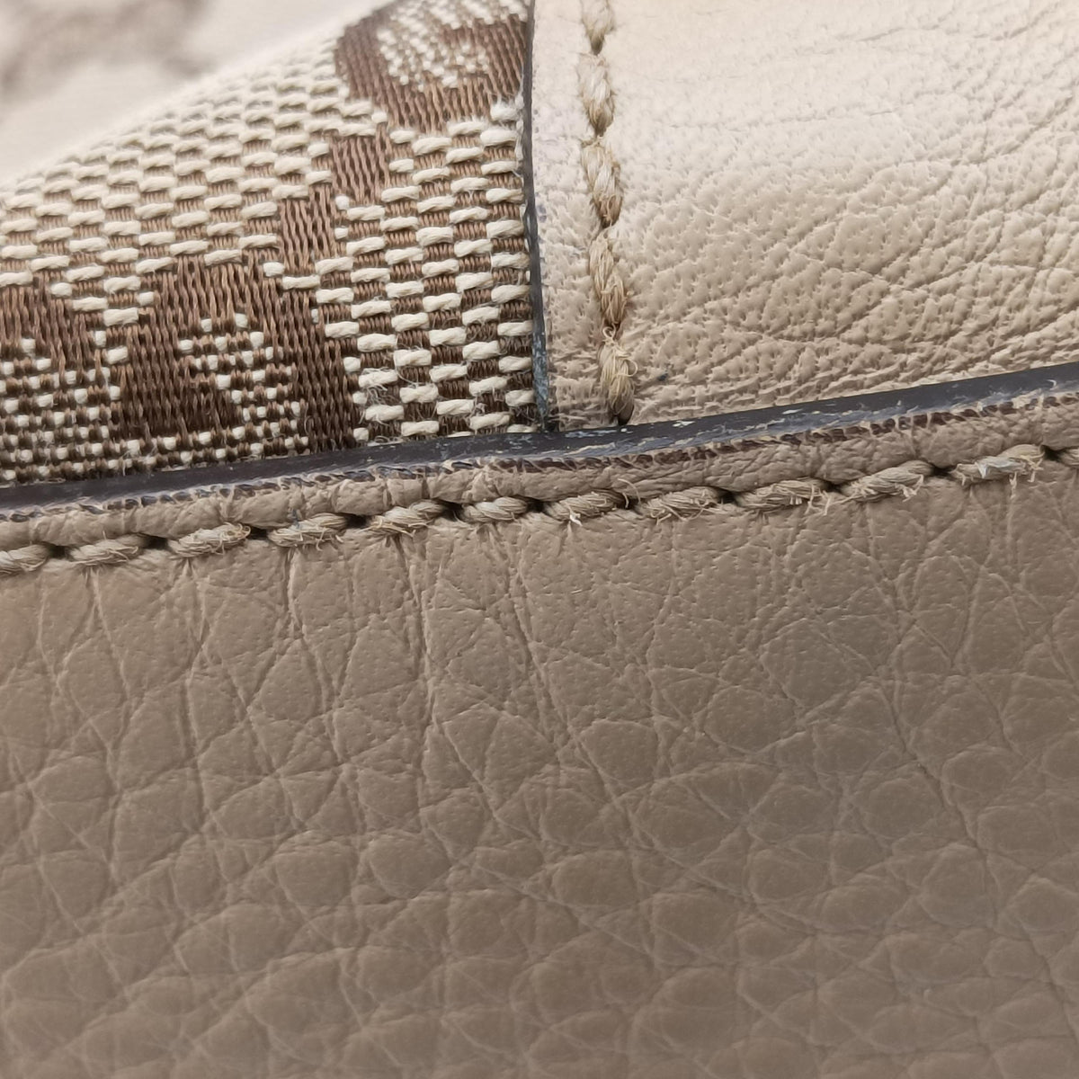 Pre-owned Gucci Miss GG Hobo beige×White canvas×leather 326514 shoulderbag | stylenewstar