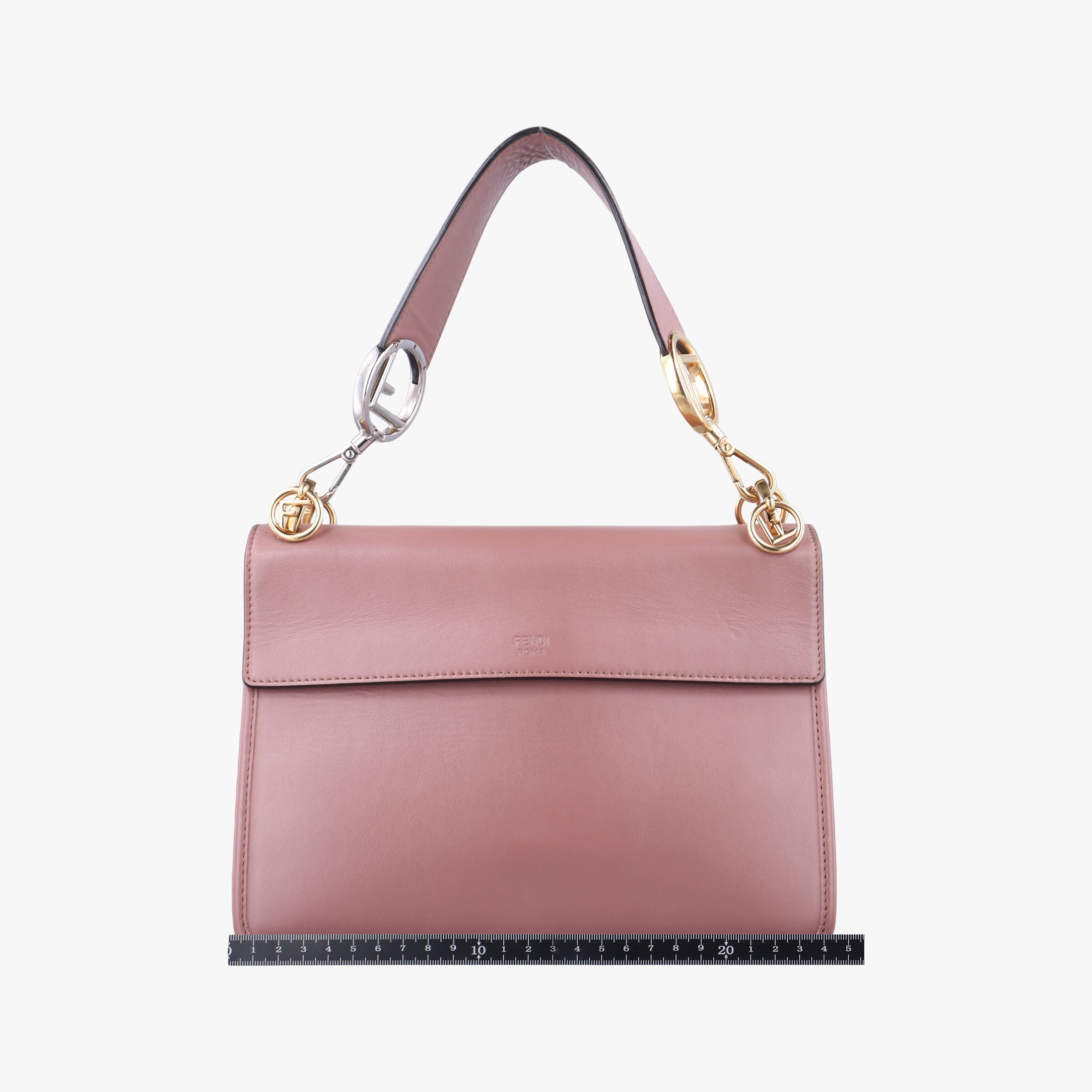 Secondhand Fendi Kan I F Pink Leather 8BT284 shoulderbag | stylenewstar