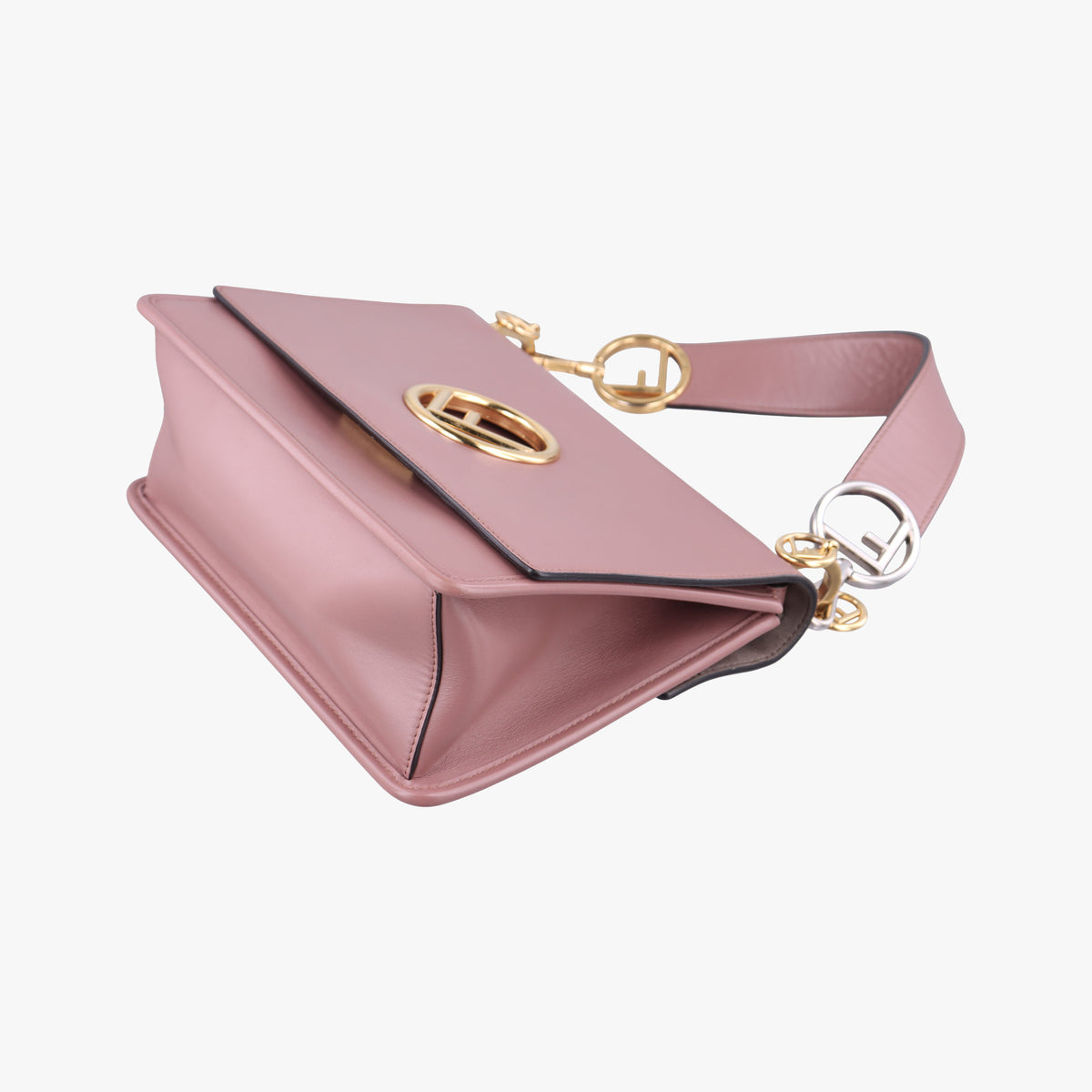 Secondhand Fendi Kan I F Pink Leather 8BT284 shoulderbag | stylenewstar