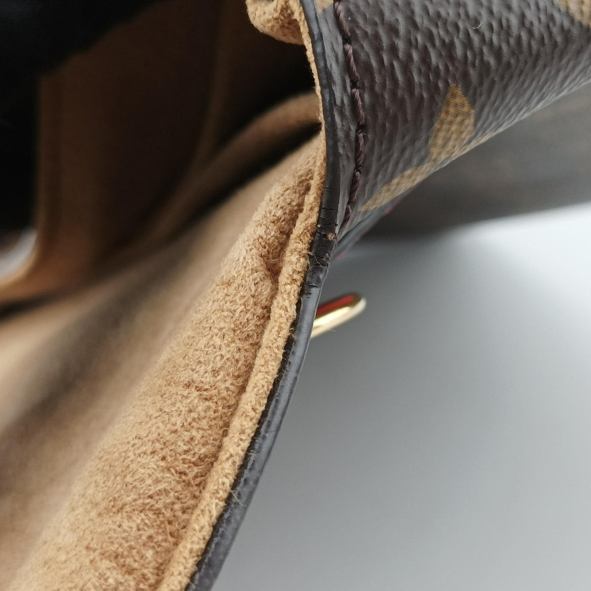 Secondhand Louis Vuitton MARIGNAN Brown × Coquelicot Monogram Canvas×calf leather M44286 shoulderbag | stylenewstar