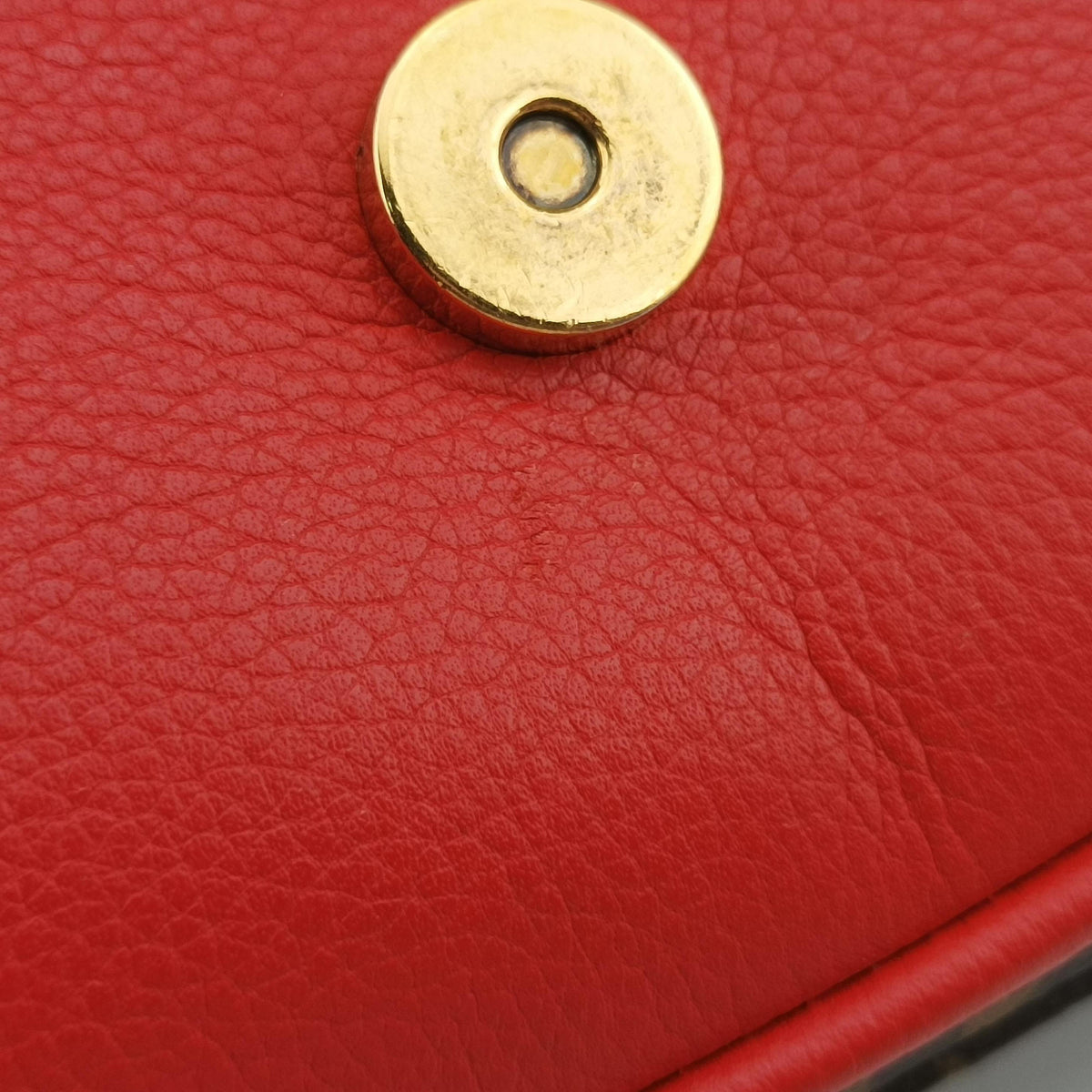 Secondhand Louis Vuitton MARIGNAN Brown × Coquelicot Monogram Canvas×calf leather M44286 shoulderbag | stylenewstar