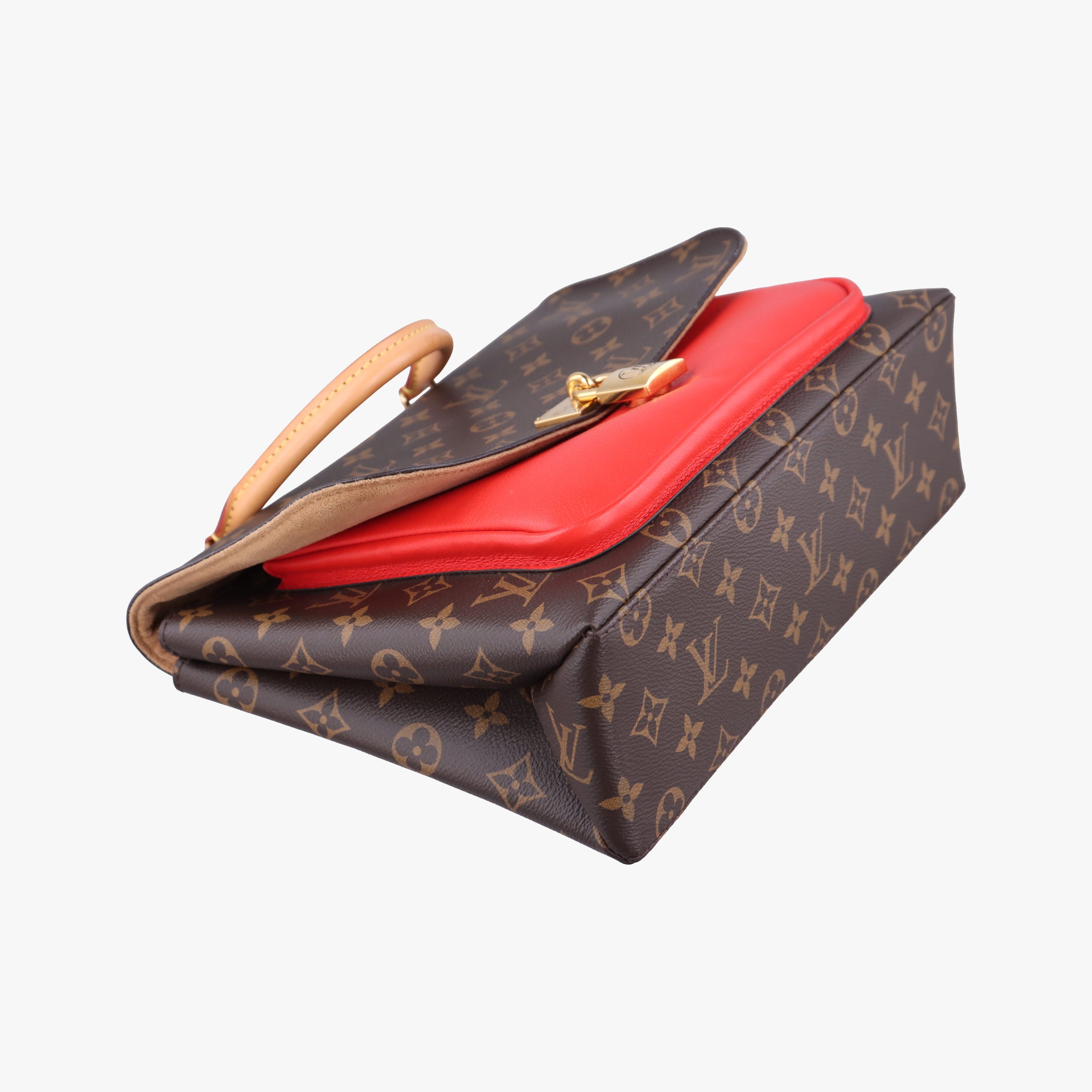 Secondhand Louis Vuitton MARIGNAN Brown × Coquelicot Monogram Canvas×calf leather M44286 shoulderbag | stylenewstar