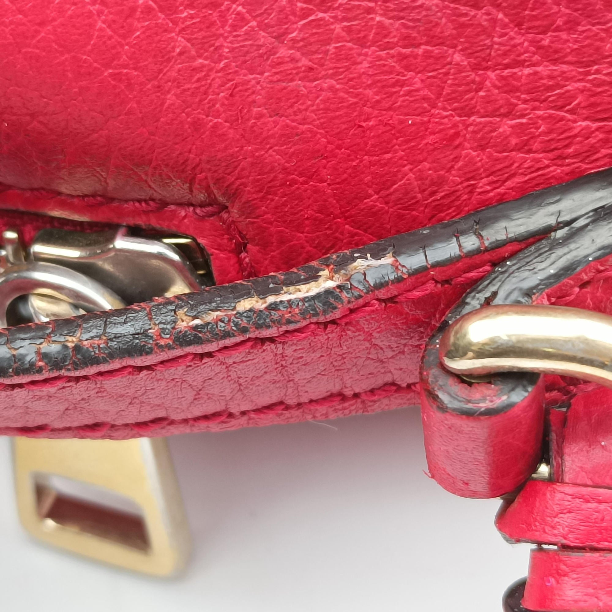 Vintage Gucci Bree Microguccissima Beige x red Canvas×Leather 449413 shoulderbag | stylenewstar