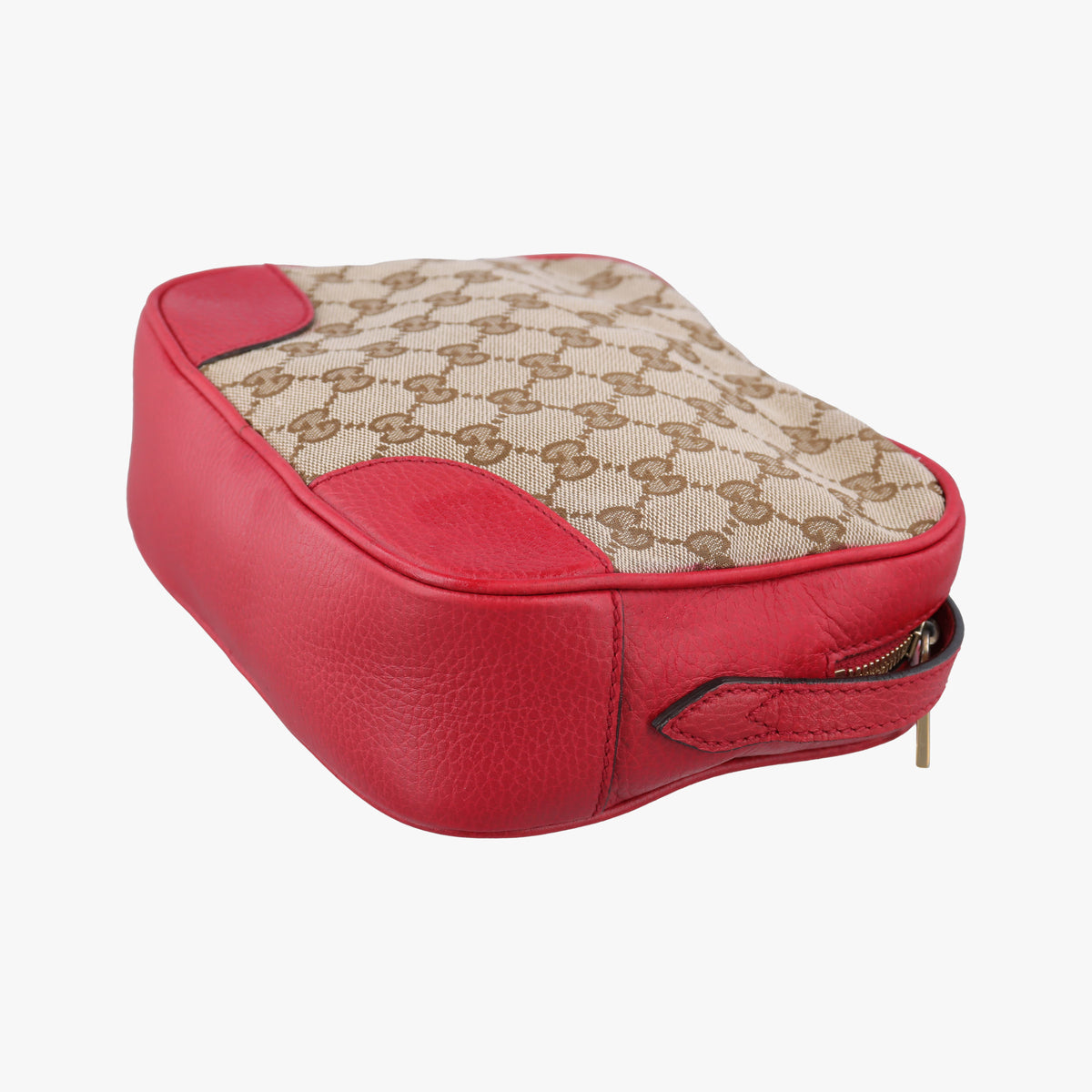 Vintage Gucci Bree Microguccissima Beige x red Canvas×Leather 449413 shoulderbag | stylenewstar