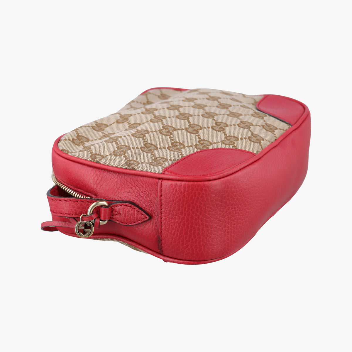 Vintage Gucci Bree Microguccissima Beige x red Canvas×Leather 449413 shoulderbag | stylenewstar