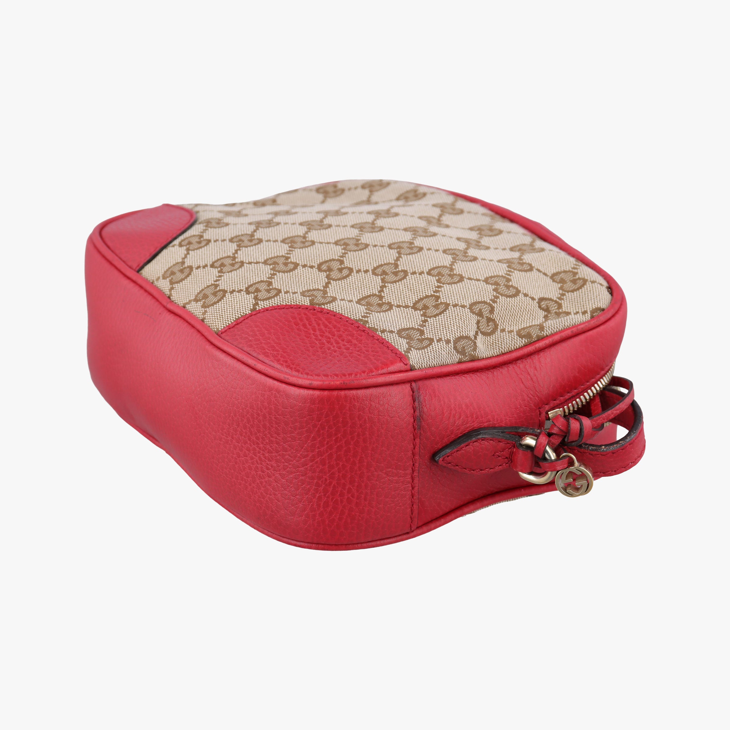 Vintage Gucci Bree Microguccissima Beige x red Canvas×Leather 449413 shoulderbag | stylenewstar
