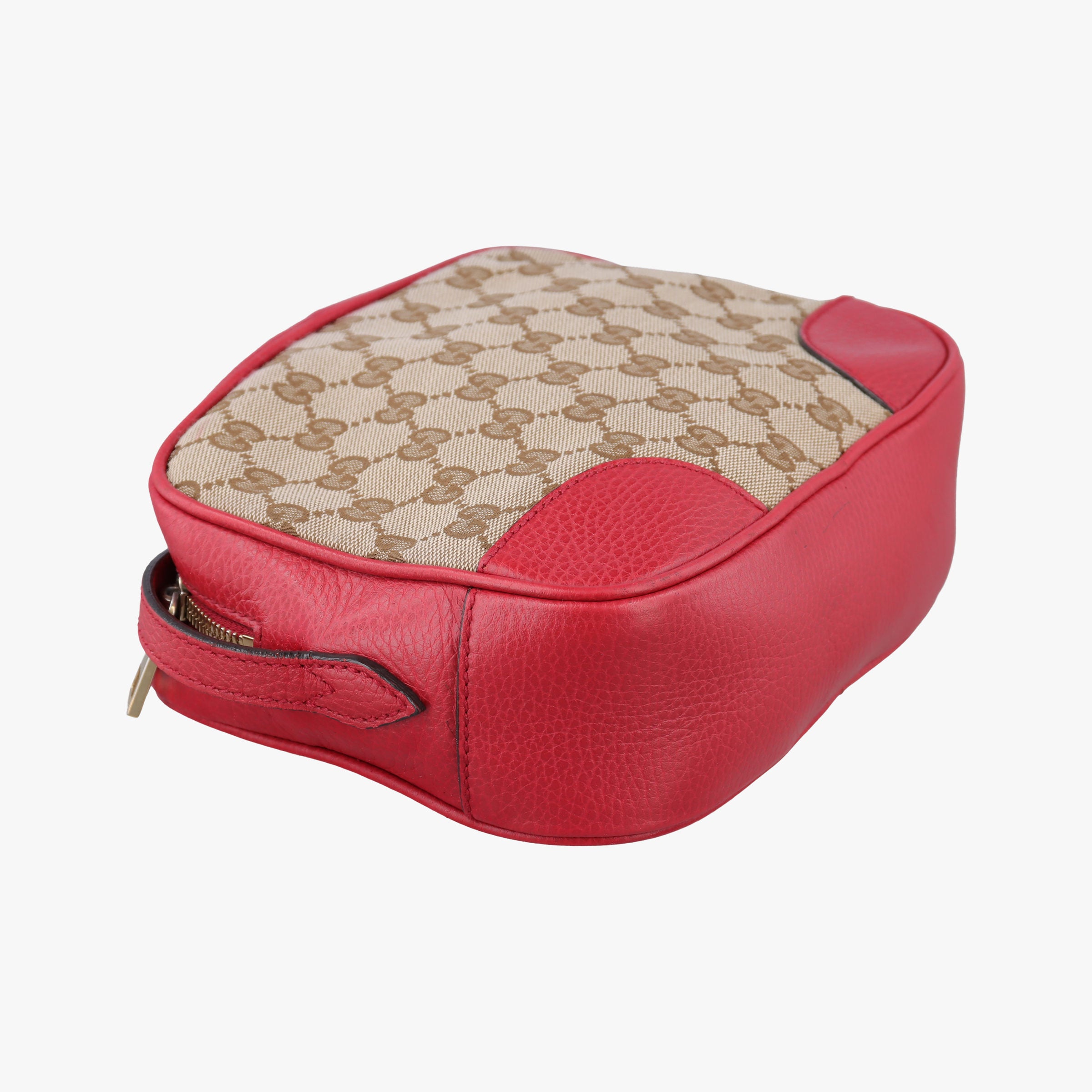 Vintage Gucci Bree Microguccissima Beige x red Canvas×Leather 449413 shoulderbag | stylenewstar