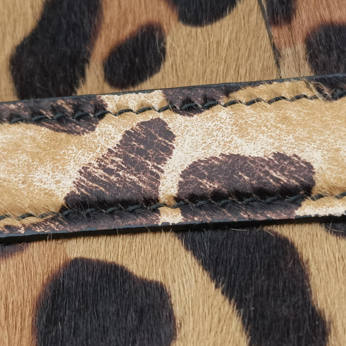 Pre-owned Miu Miu Leopard print Multicolour ponyhair×leather  shoulderbag | stylenewstar