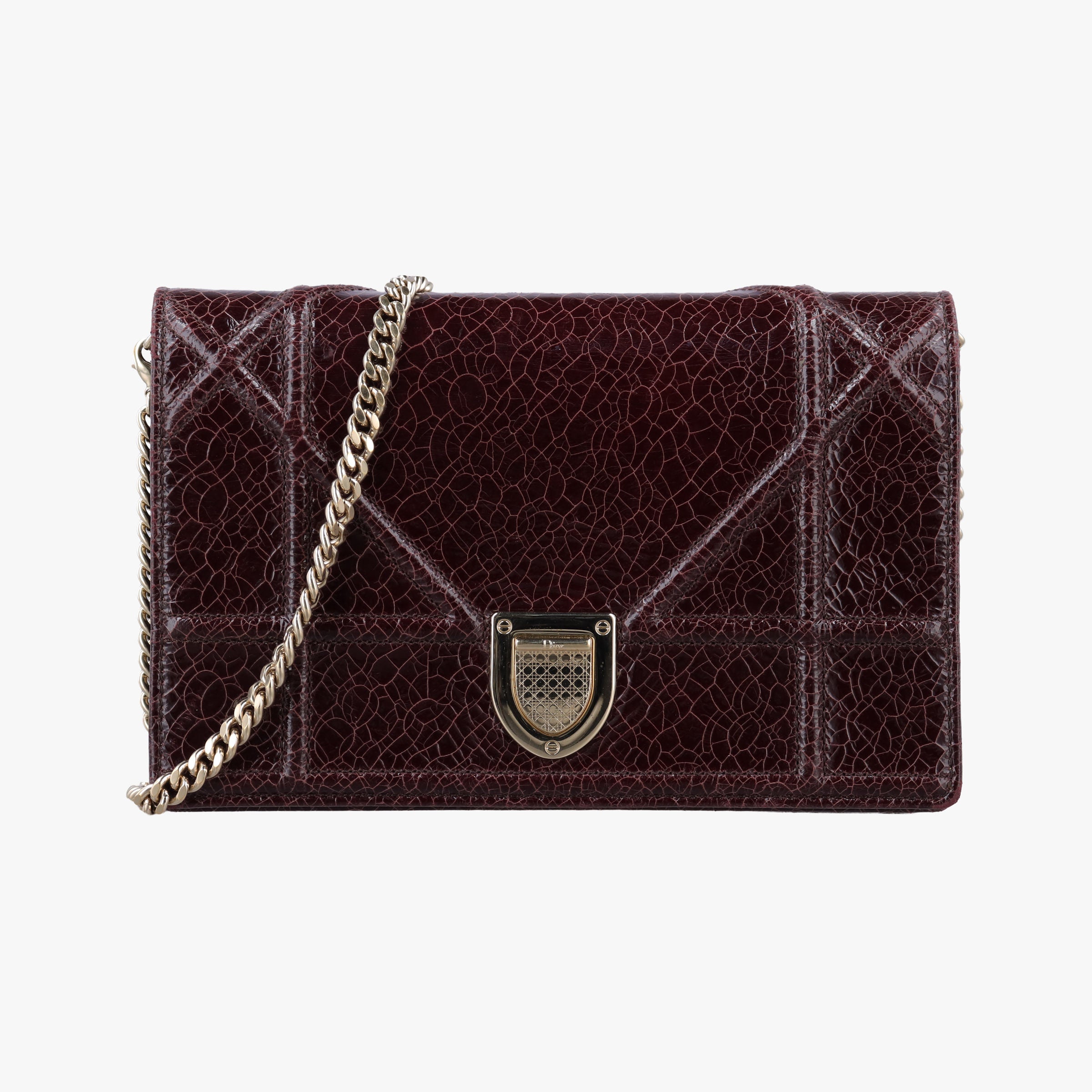 Secondhand Christian Dior Diorama Burgundy Leather  shoulderbag | stylenewstar