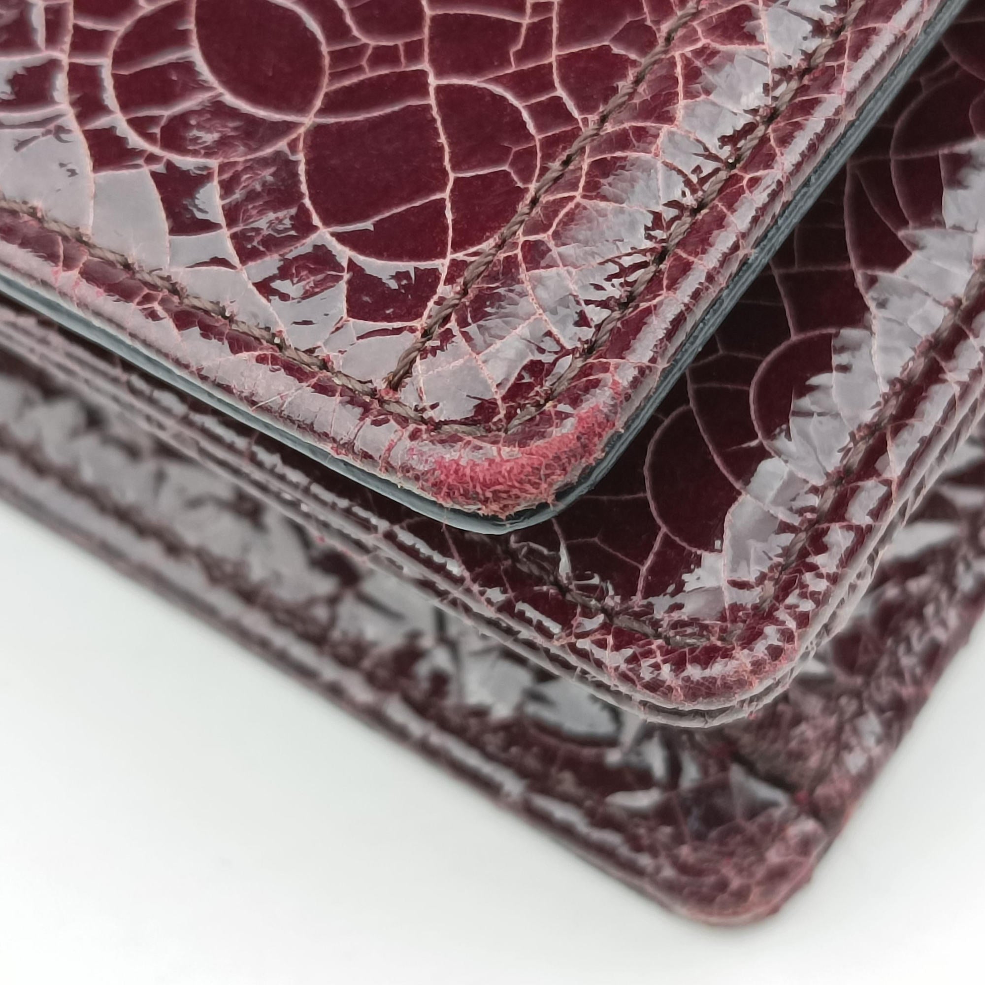 Secondhand Christian Dior Diorama Burgundy Leather  shoulderbag | stylenewstar