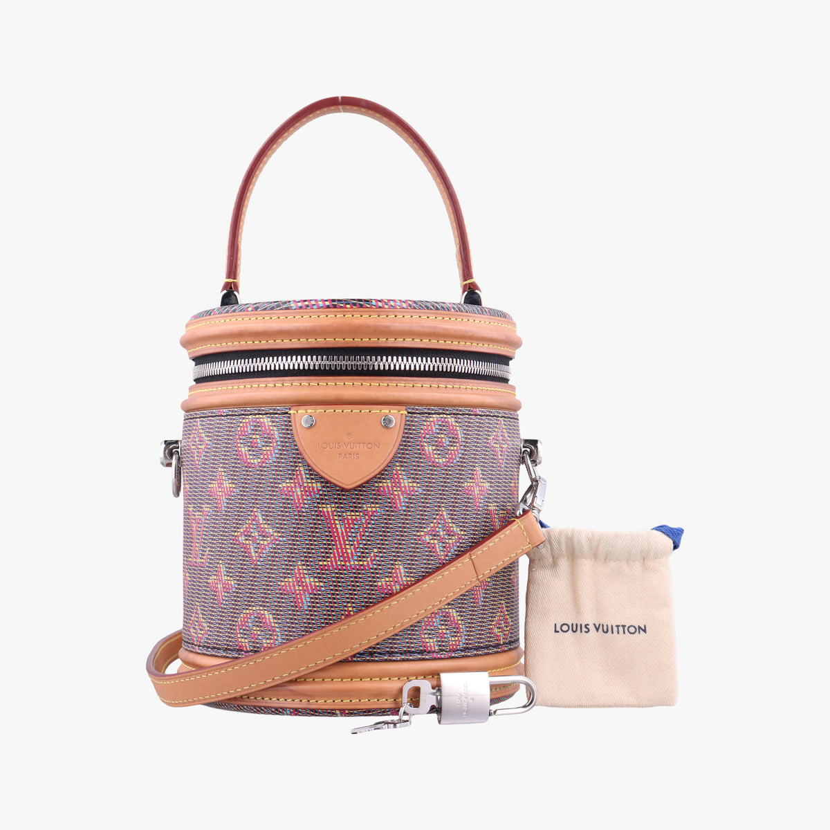 Vintage Louis Vuitton LV Pop Cannes Multicolour Monogram 3D PopCanvas × Vachetta Leather M55457 shoulderbag | stylenewstar