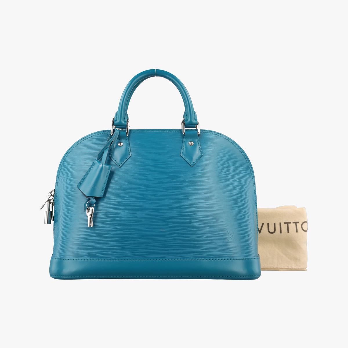 Pre-owned Louis Vuitton Alma PM CYAN Epi M40624 handbag | stylenewstar