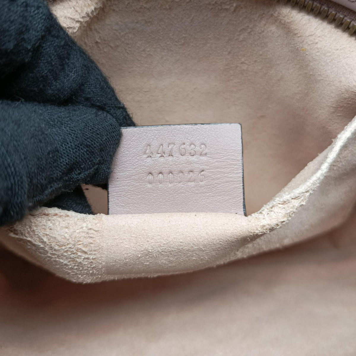 Pre-owned Gucci GG Marmont Beige Leather 447632 shoulderbag | stylenewstar