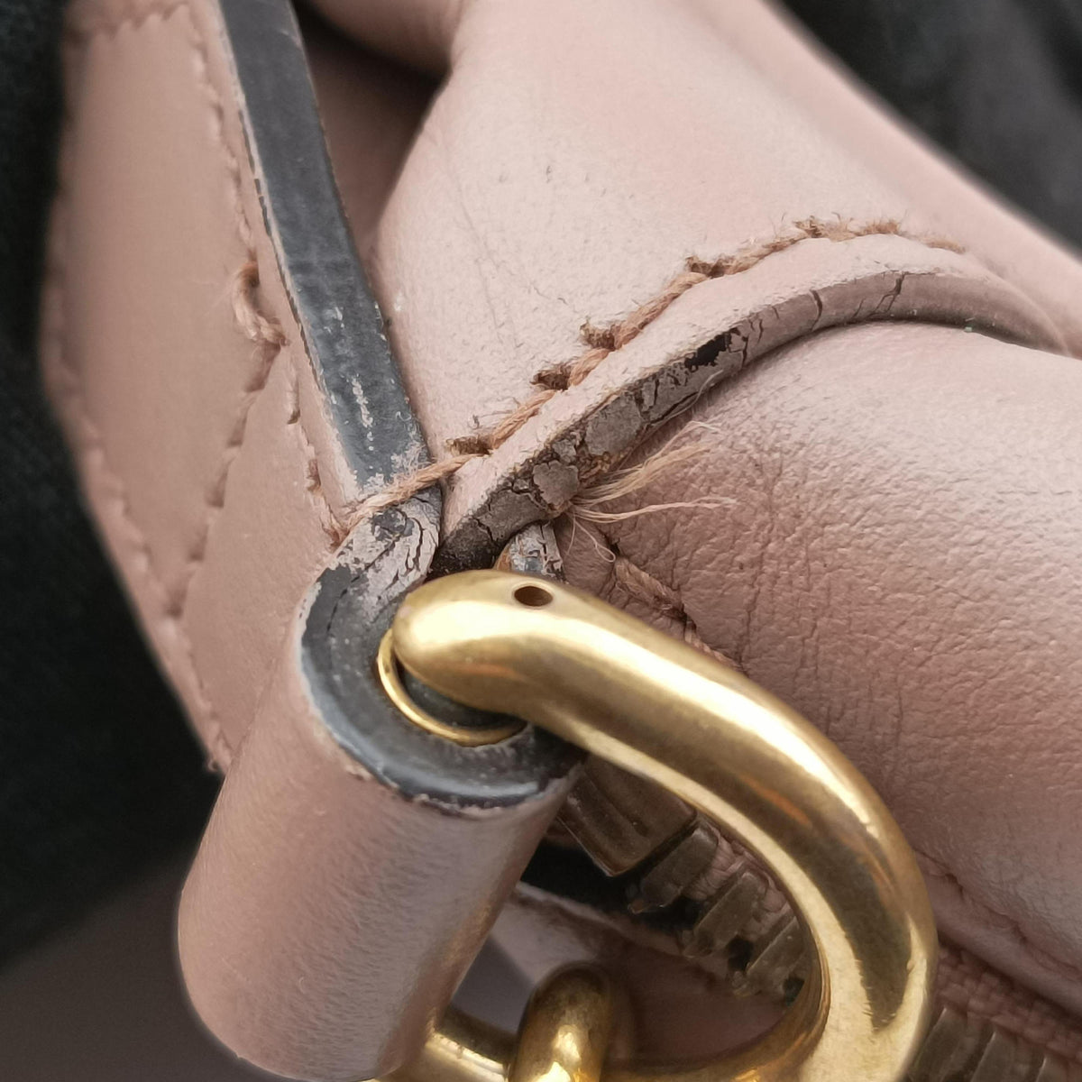 Pre-owned Gucci GG Marmont Beige Leather 447632 shoulderbag | stylenewstar