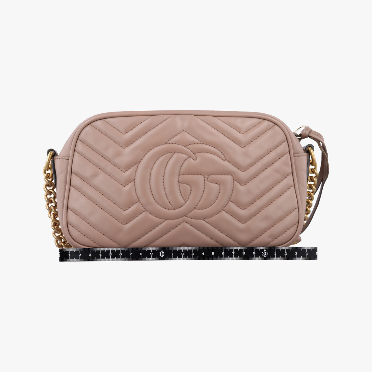 Pre-owned Gucci GG Marmont Beige Leather 447632 shoulderbag | stylenewstar