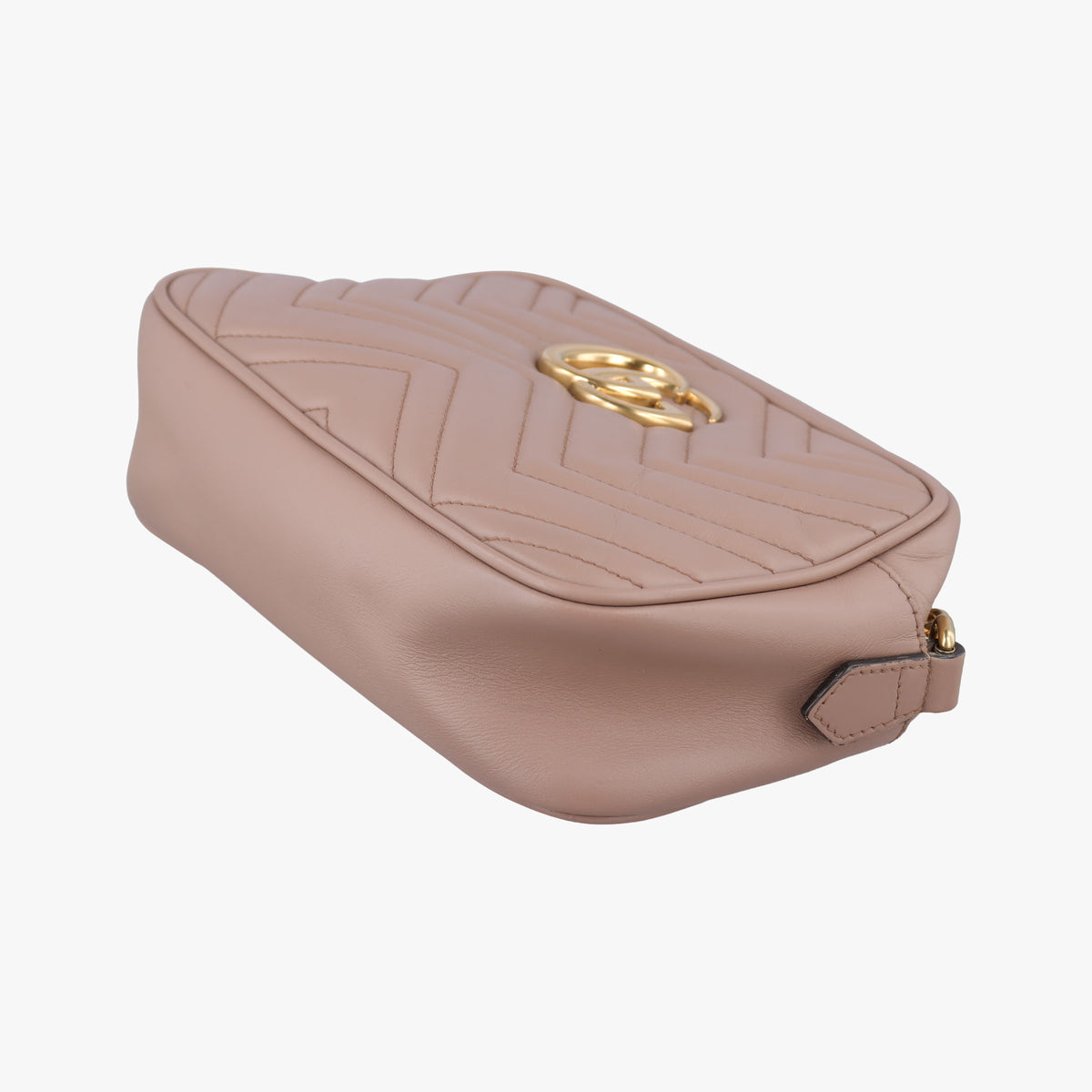 Pre-owned Gucci GG Marmont Beige Leather 447632 shoulderbag | stylenewstar