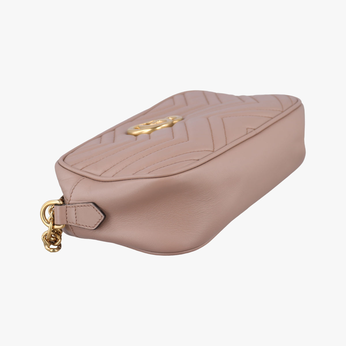 Pre-owned Gucci GG Marmont Beige Leather 447632 shoulderbag | stylenewstar