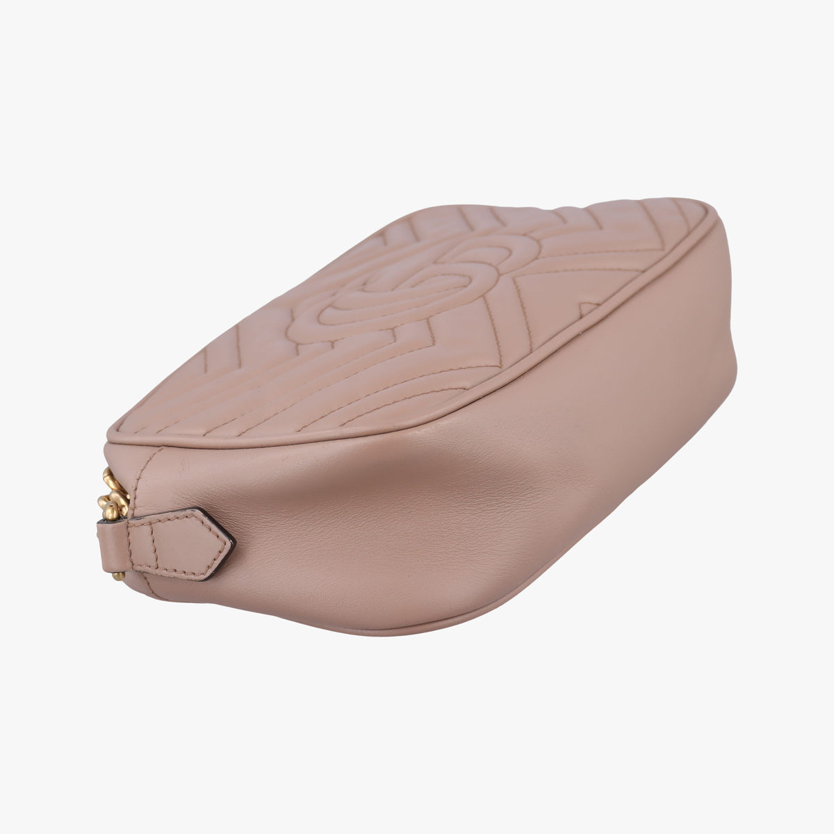 Pre-owned Gucci GG Marmont Beige Leather 447632 shoulderbag | stylenewstar