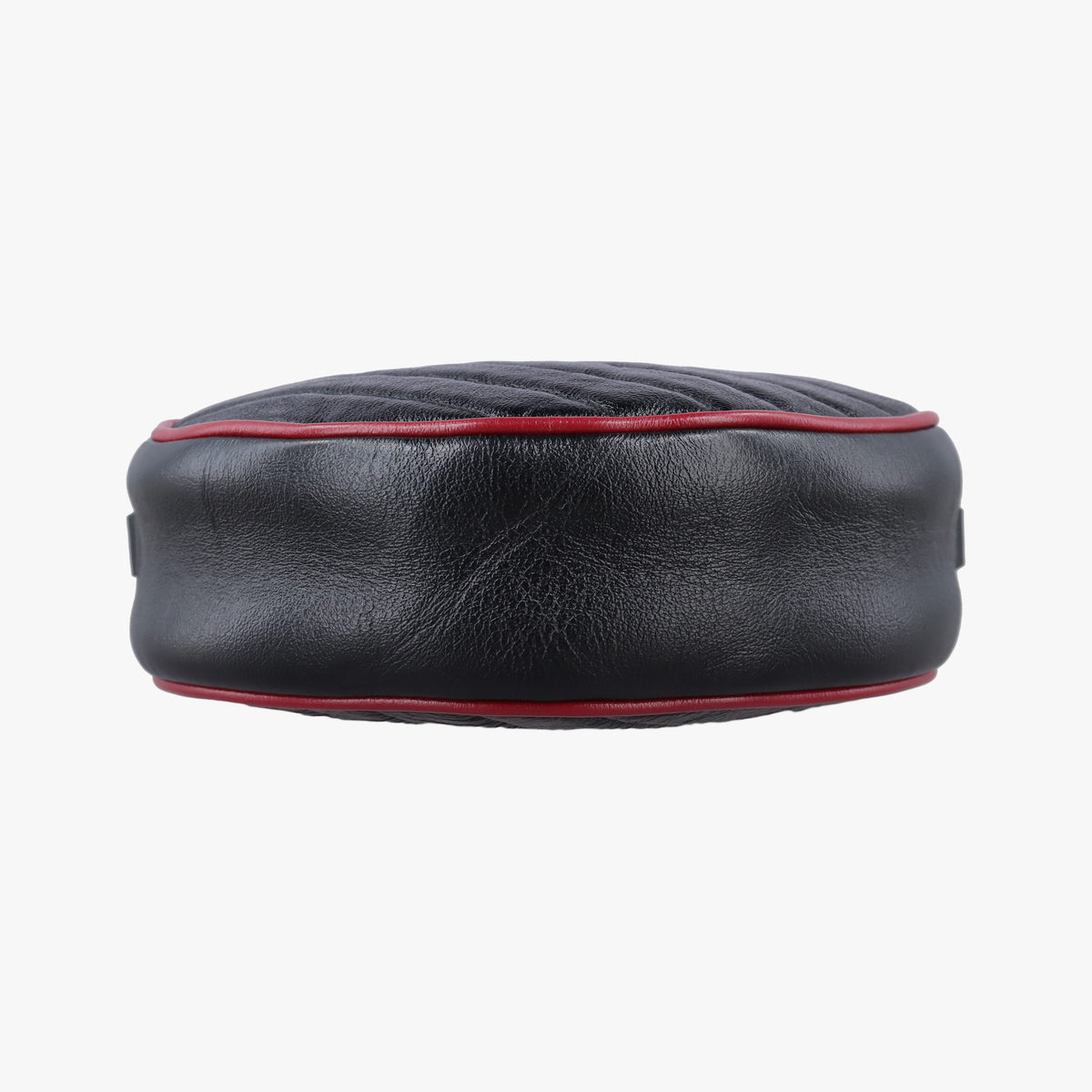 Pre-owned Gucci GG Marmont Black×Red Leather 550154 shoulderbag | stylenewstar