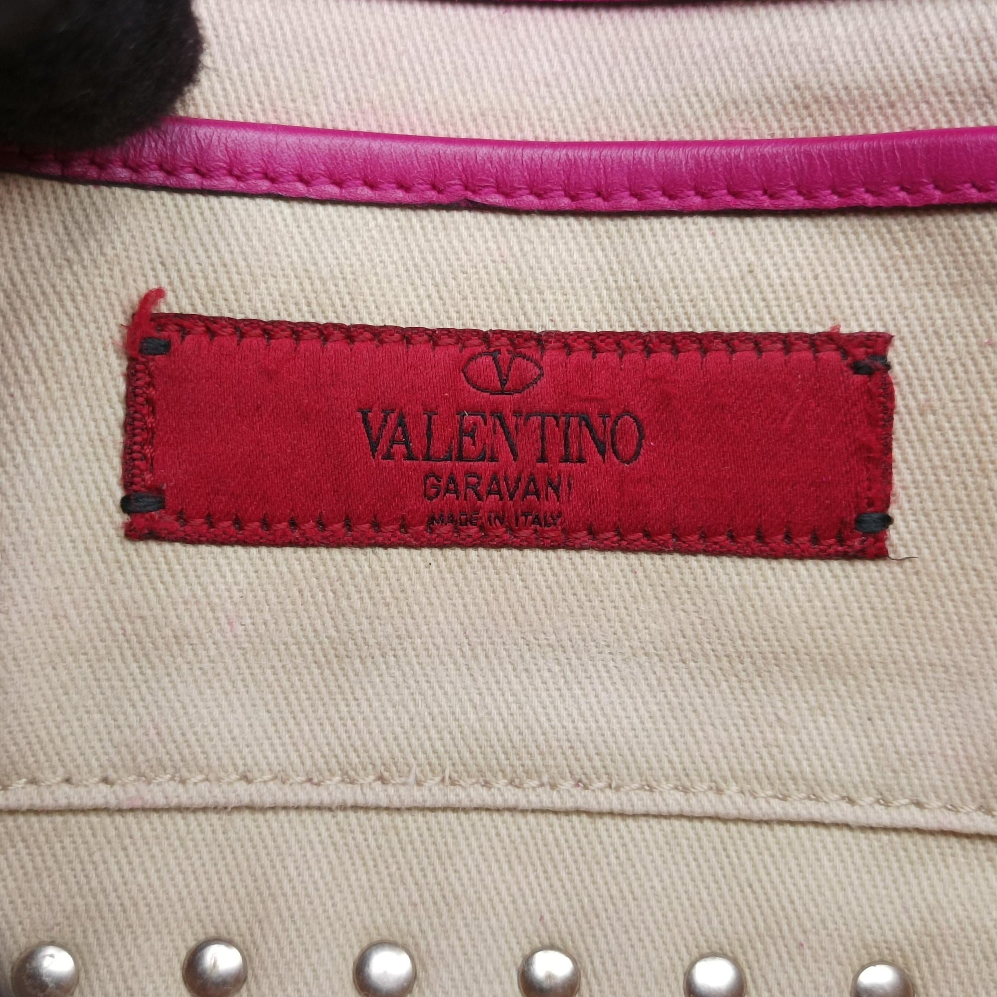 Pre-owned Valentino Rockstud purple Leather  shoulderbag | stylenewstar