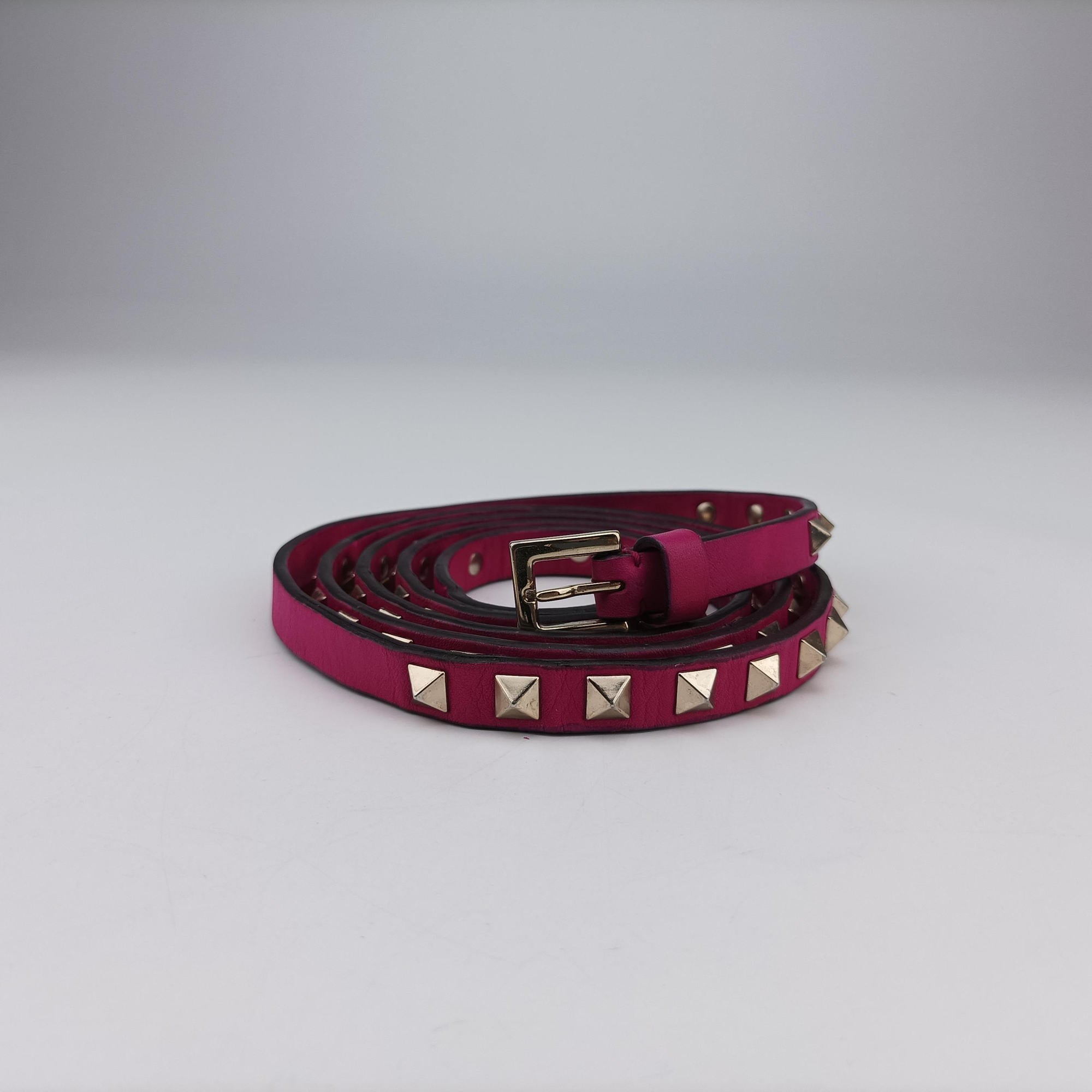Pre-owned Valentino Rockstud purple Leather  shoulderbag | stylenewstar