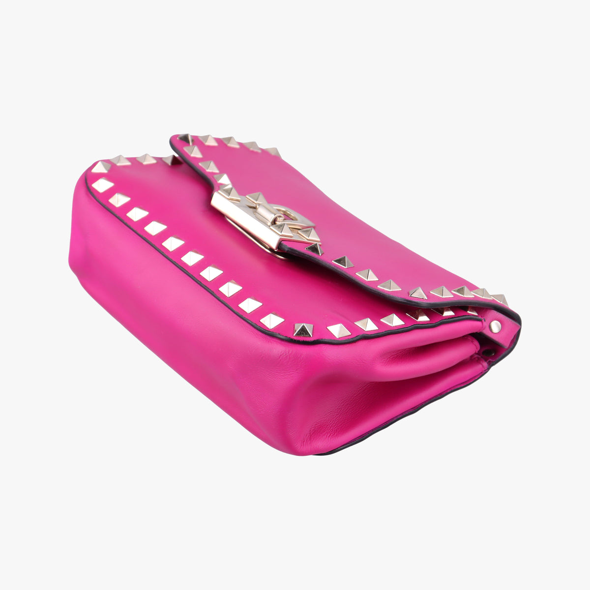 Pre-owned Valentino Rockstud purple Leather  shoulderbag | stylenewstar
