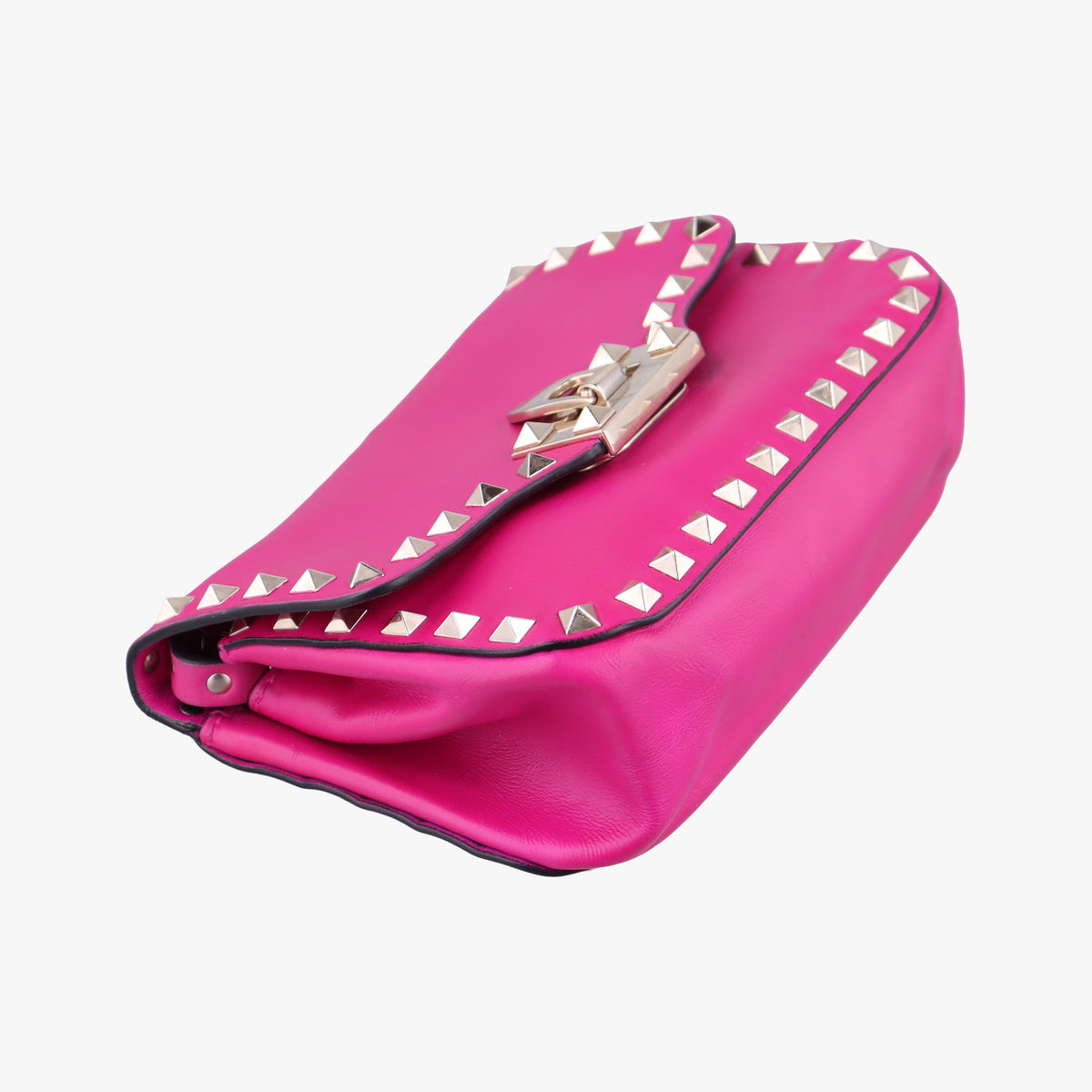 Pre-owned Valentino Rockstud purple Leather  shoulderbag | stylenewstar