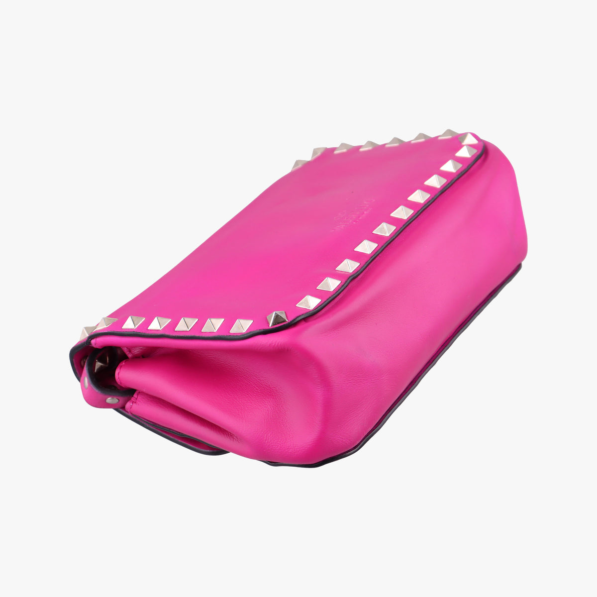 Pre-owned Valentino Rockstud purple Leather  shoulderbag | stylenewstar