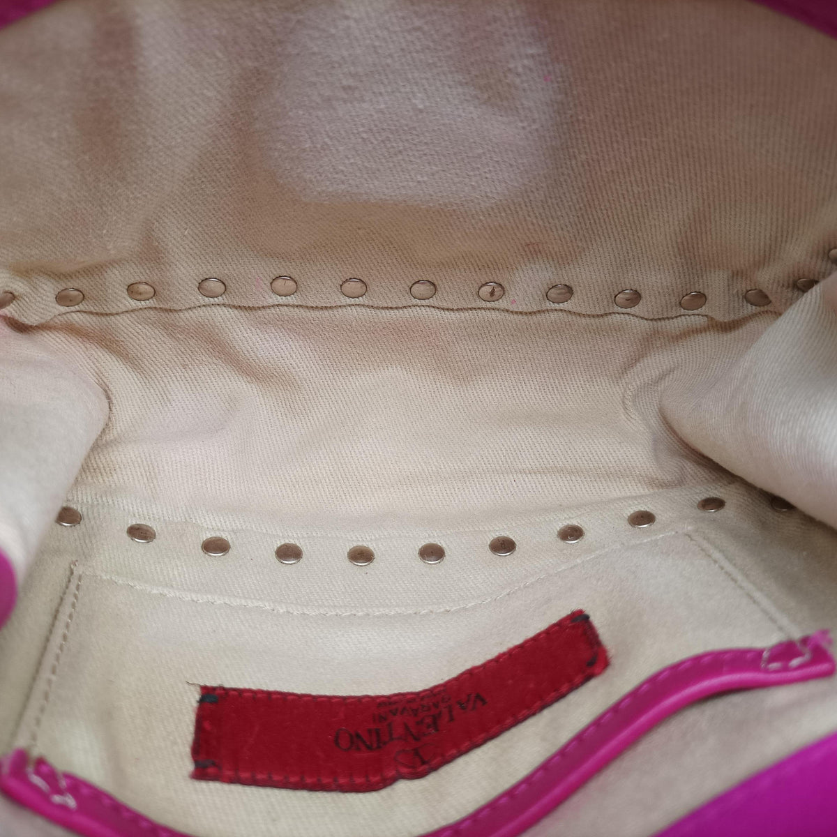 Pre-owned Valentino Rockstud purple Leather  shoulderbag | stylenewstar