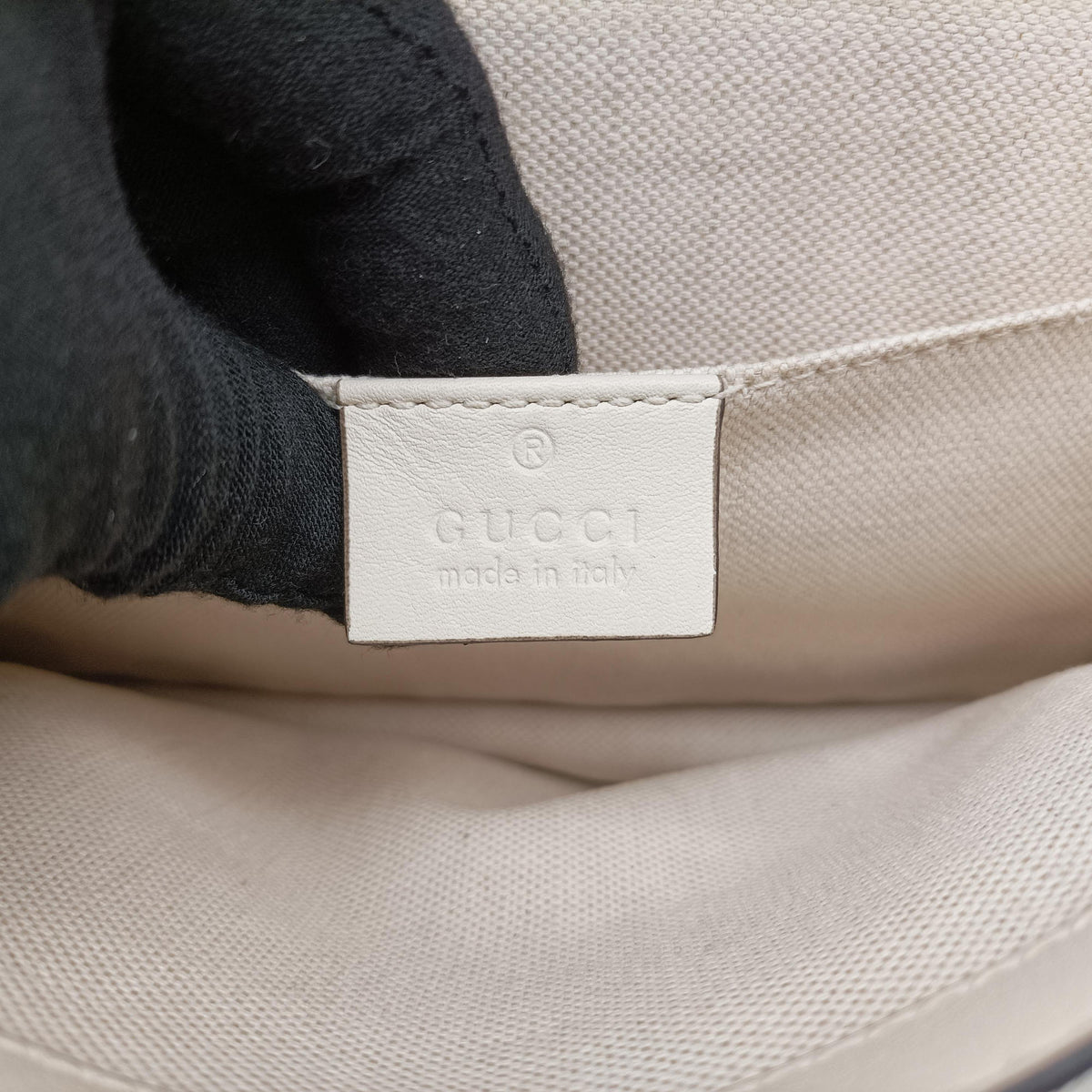 Secondhand Gucci Dionysus Bamboo White×navy×red Leather 448075 handbag | stylenewstar