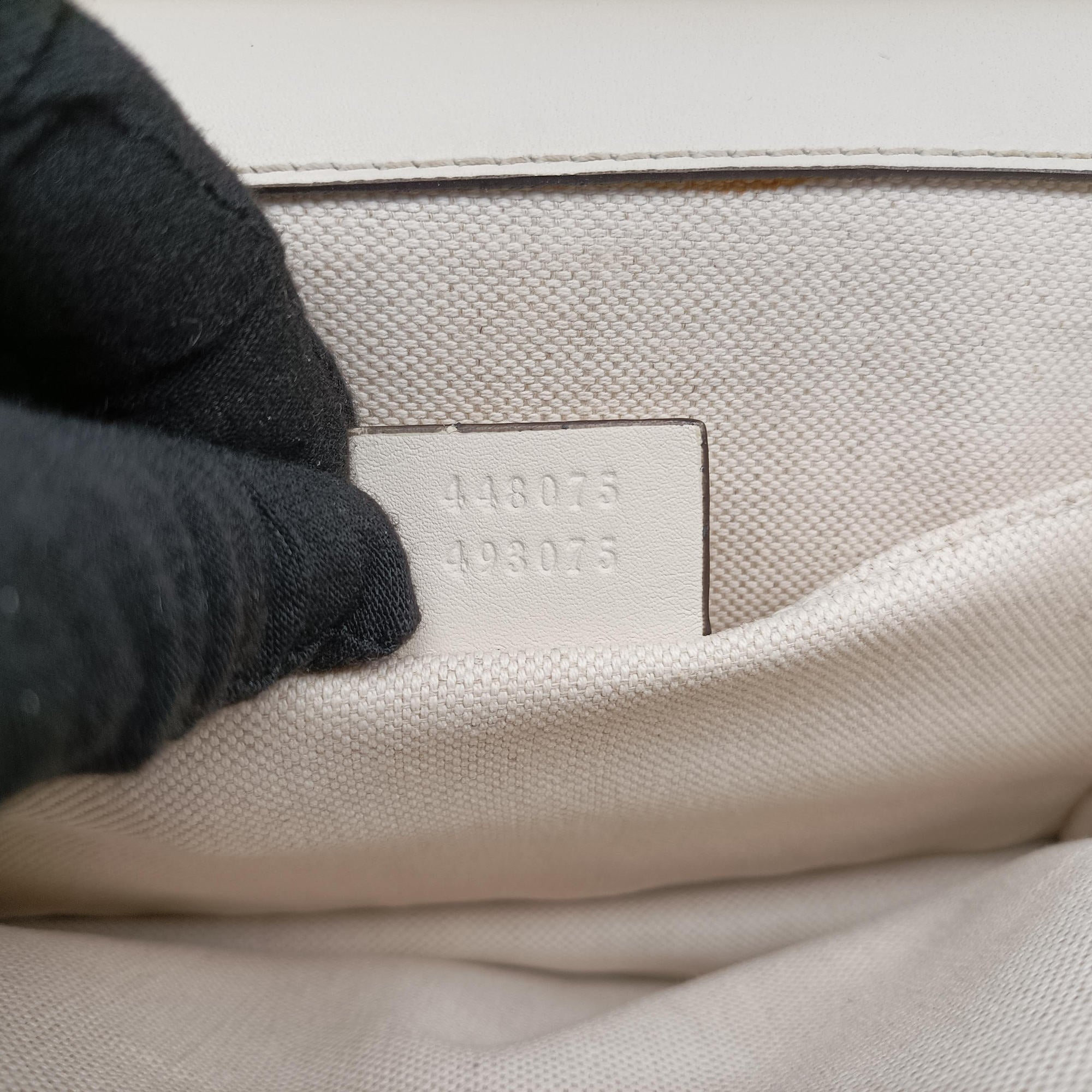 Secondhand Gucci Dionysus Bamboo White×navy×red Leather 448075 handbag | stylenewstar