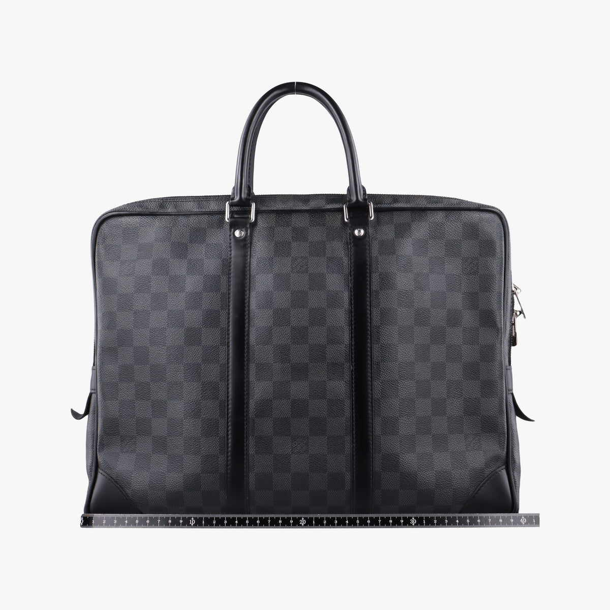 Pre-owned Louis Vuitton Porte Documents Voyage Noir Damier Graphite N41125 handbag | stylenewstar