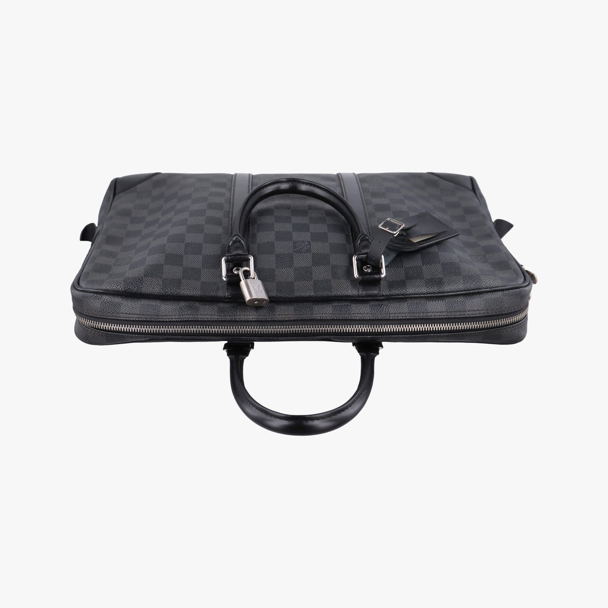 Pre-owned Louis Vuitton Porte Documents Voyage Noir Damier Graphite N41125 handbag | stylenewstar