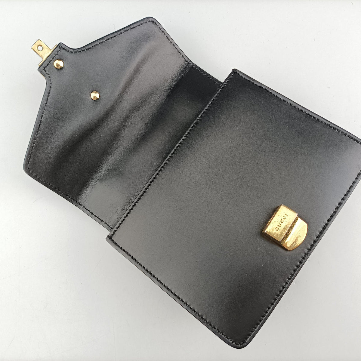 Vintage Gucci Sylvie Black×red×green Leather 431666 shoulderbag | stylenewstar