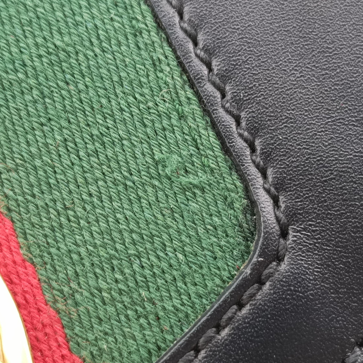 Vintage Gucci Sylvie Black×red×green Leather 431666 shoulderbag | stylenewstar